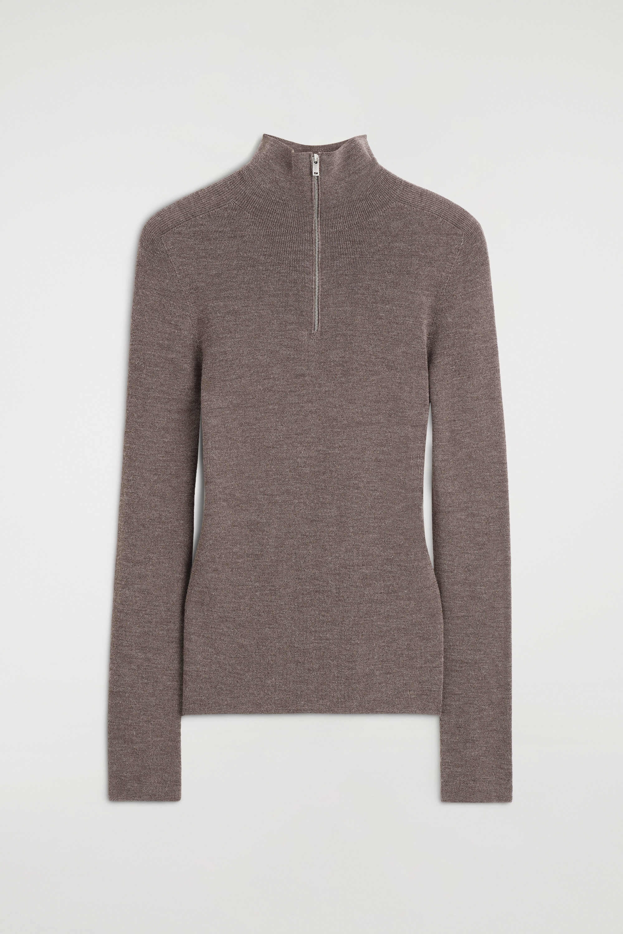 SEAMLESS MERINO WOOL ZIP-UP TOP thumbnail 7