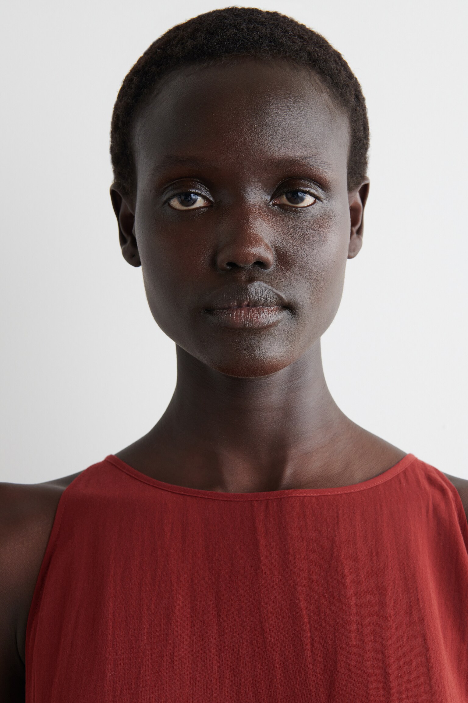 VESTIDO DE PLAYA DE ALGODÓN TRANSPARENTE - TEJA - 4