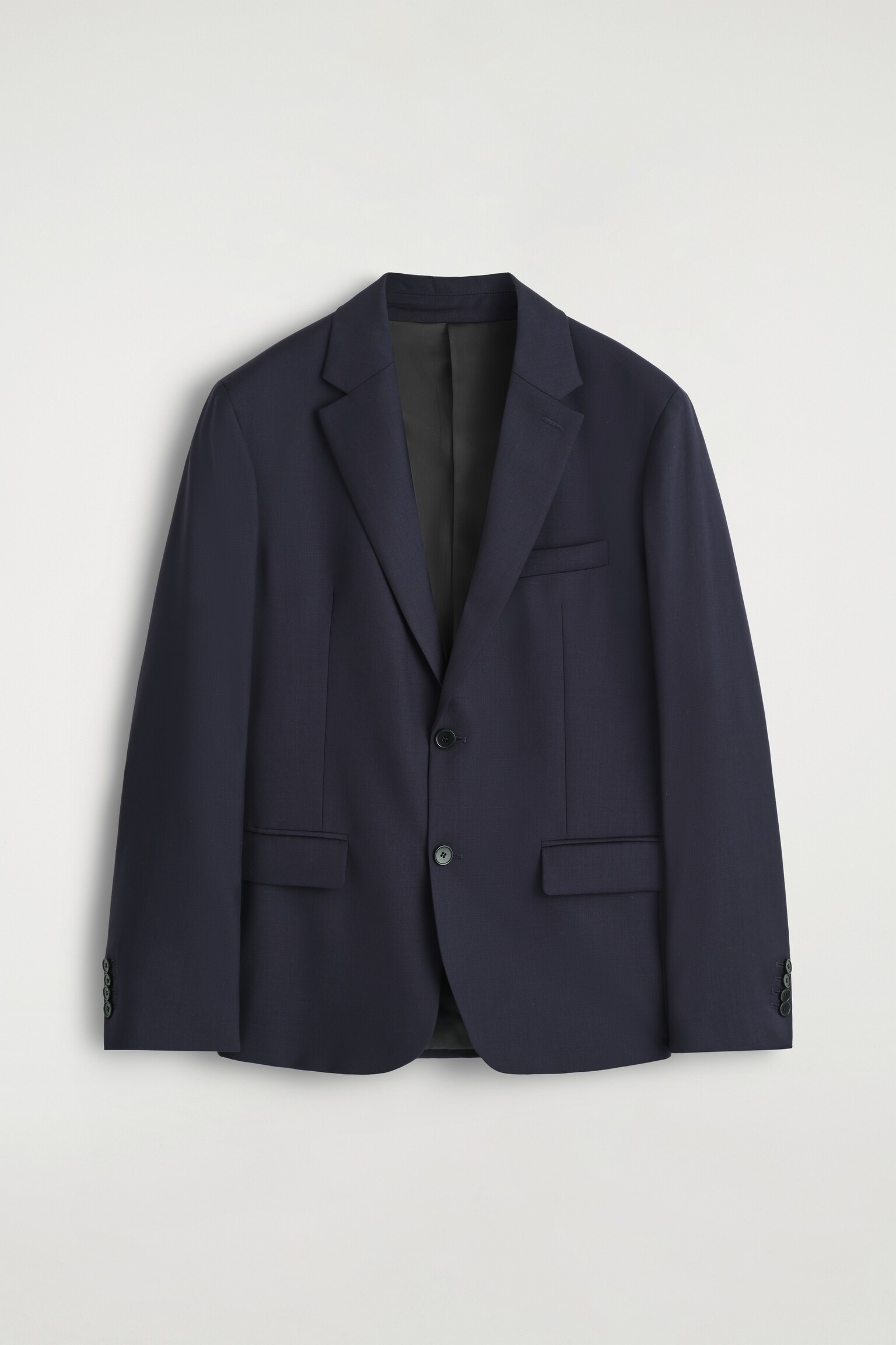 BLAZER DE LANA DE BOTONADURA SENCILLA - AZUL MARINO - 2