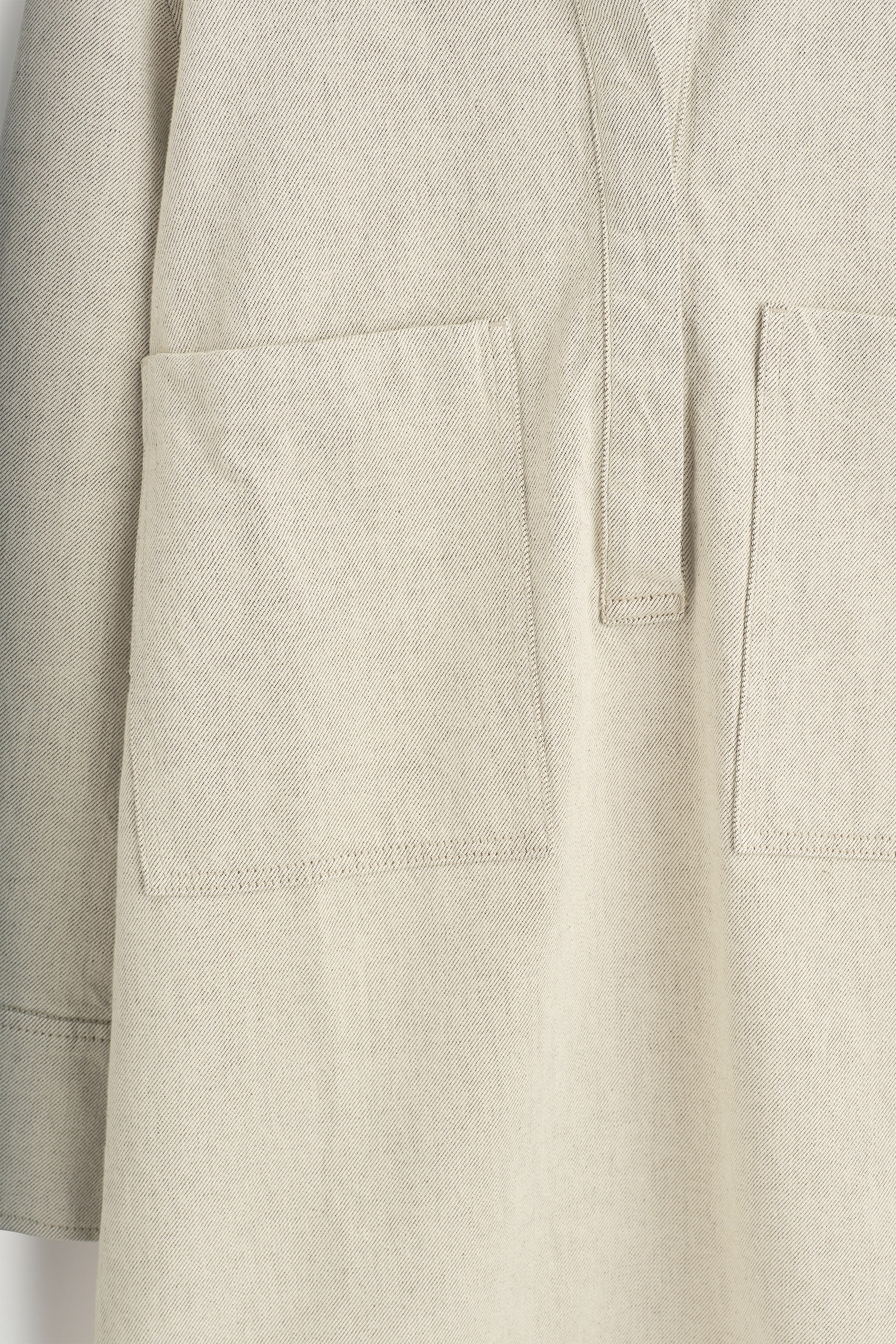 Agrandir l'image: ROBE-CHEMISE À COL OUVERT EN DENIM - BEIGE - FEMME | H&M CH 7