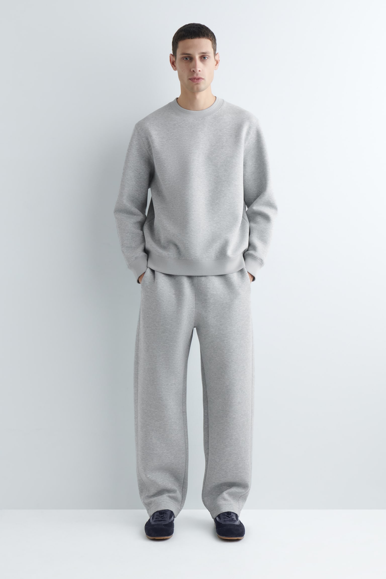 SWEAT EN NÉOPRÈNE (SCUBA) - GRIS CHINÉ/NOIR/JAUNE BEURRE - 7