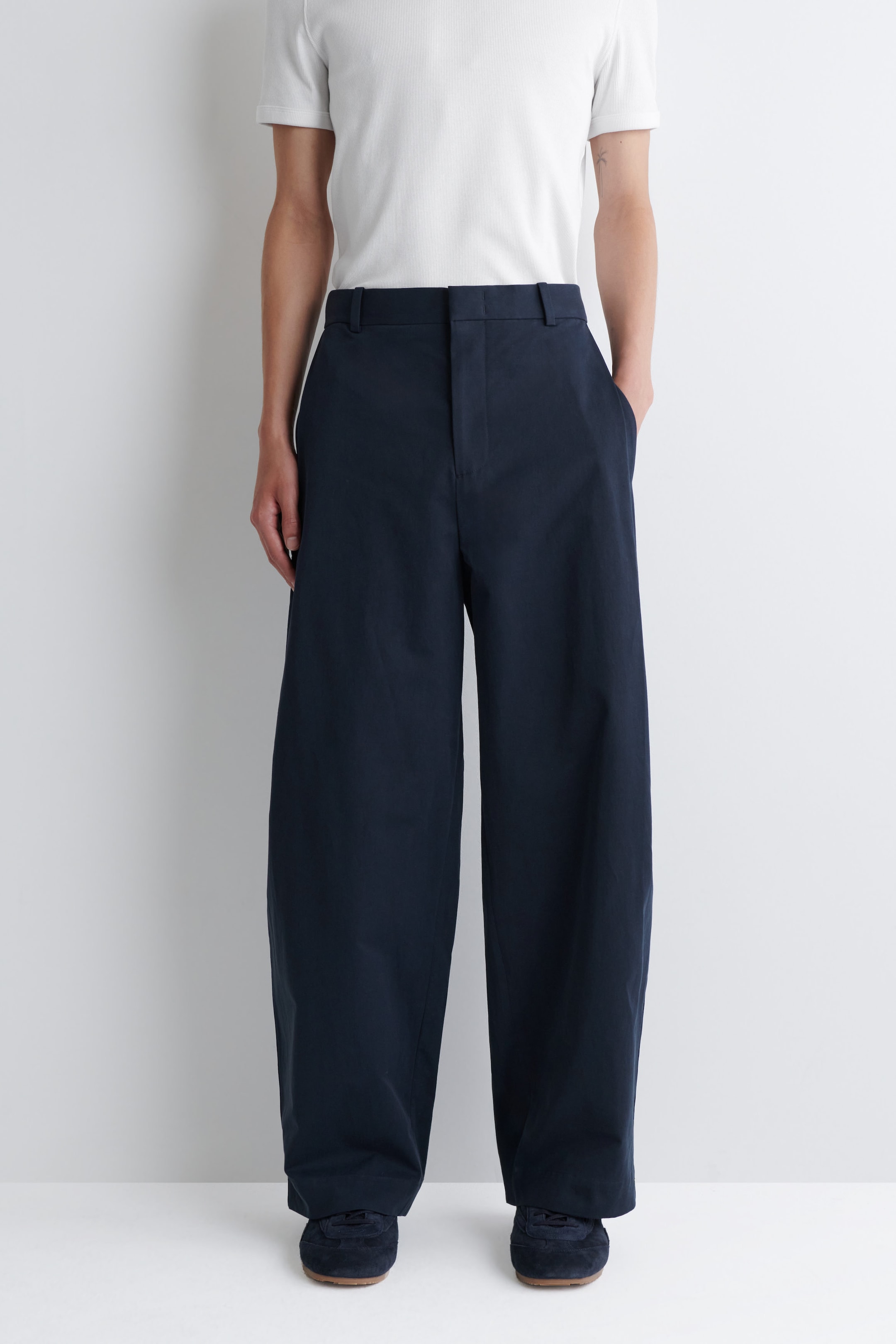 WIDE-LEG COTTON PANTS