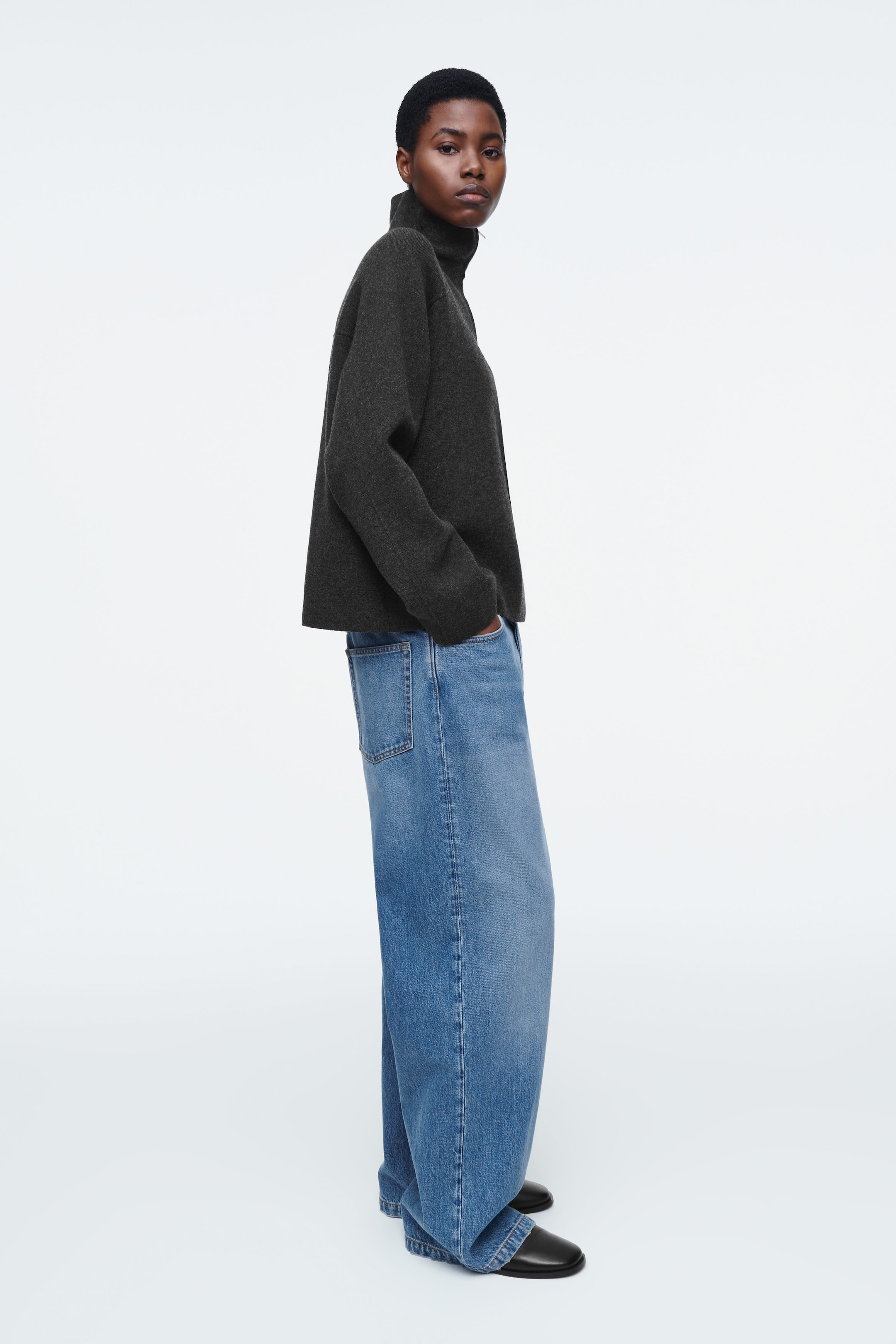 MERINO WOOL HALF-ZIP JUMPER
