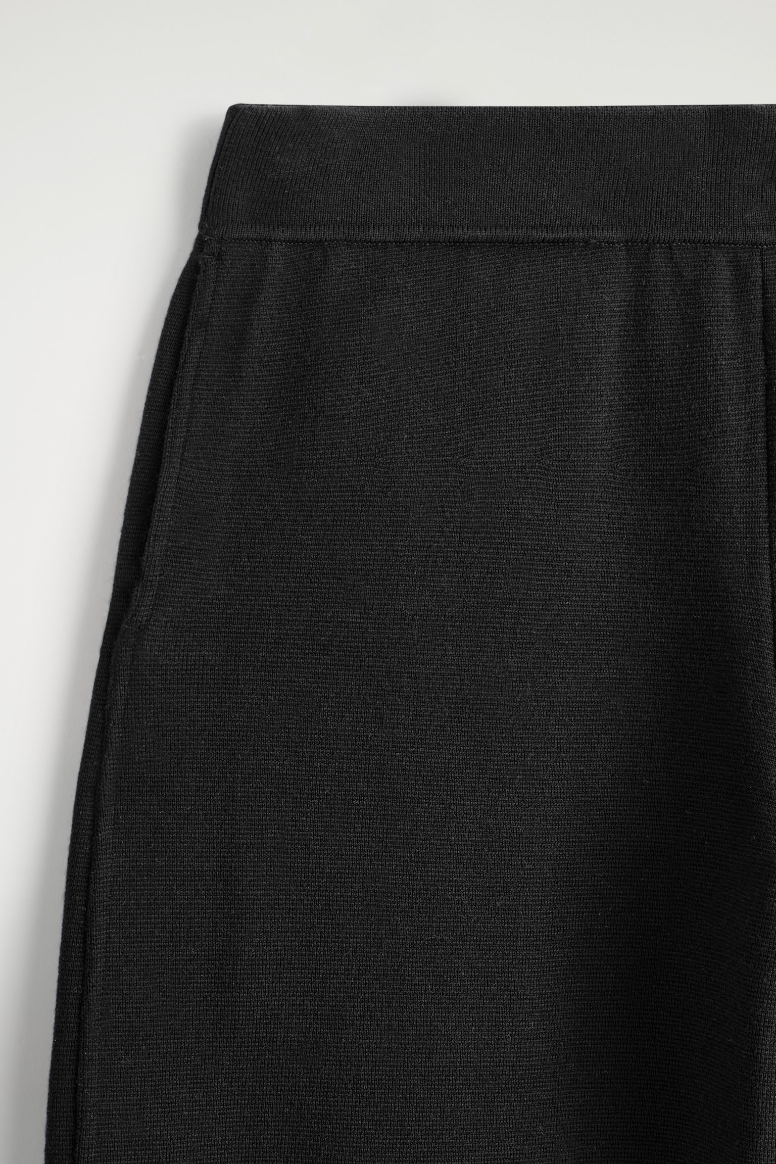 PANTALON BARREL EN MAILLE DE LAINE - NOIR - 4