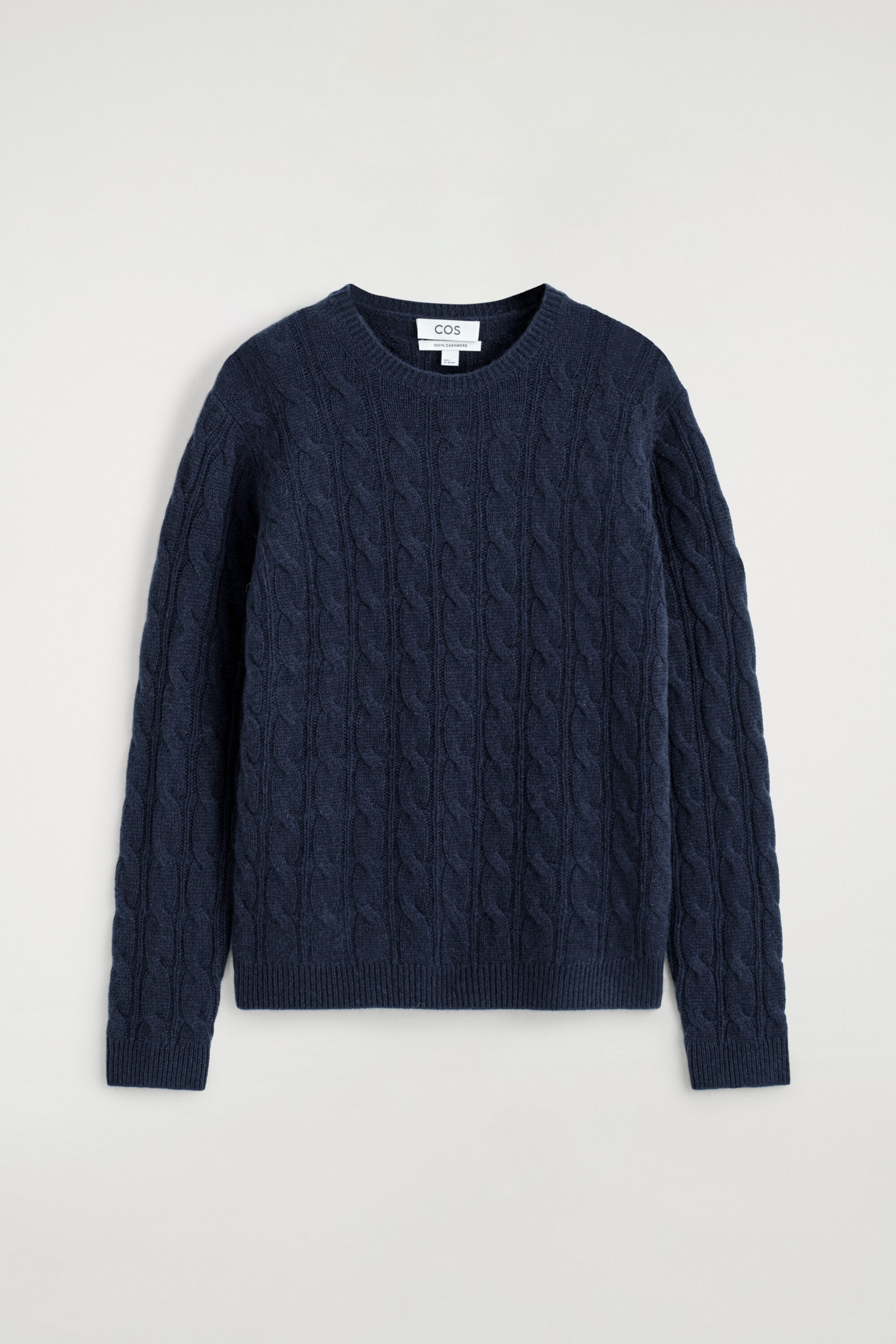 KASCHMIRPULLOVER MIT ZOPFSTRICKMUSTER
