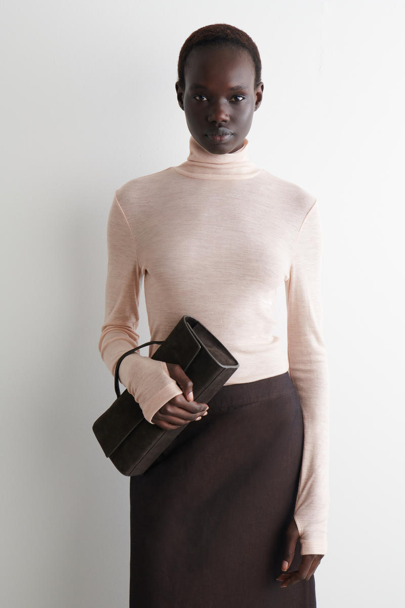 Cos Merino Wool High-neck Top In Neutral