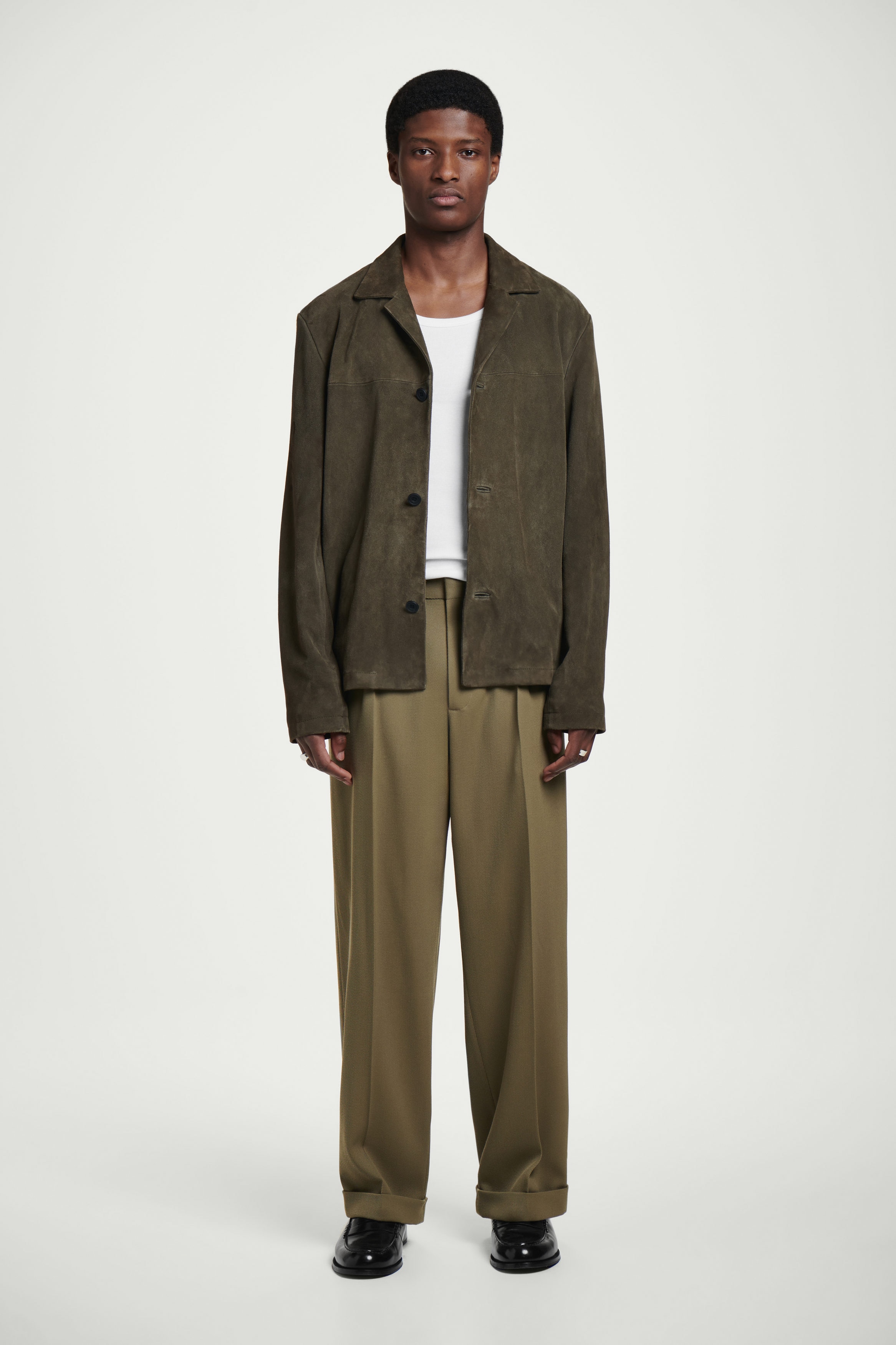 神シルエット◎ 80s~ 2 Tuck Wool 100% Slacks 251AQNH-PTM02-BG_sivasdescalzo
