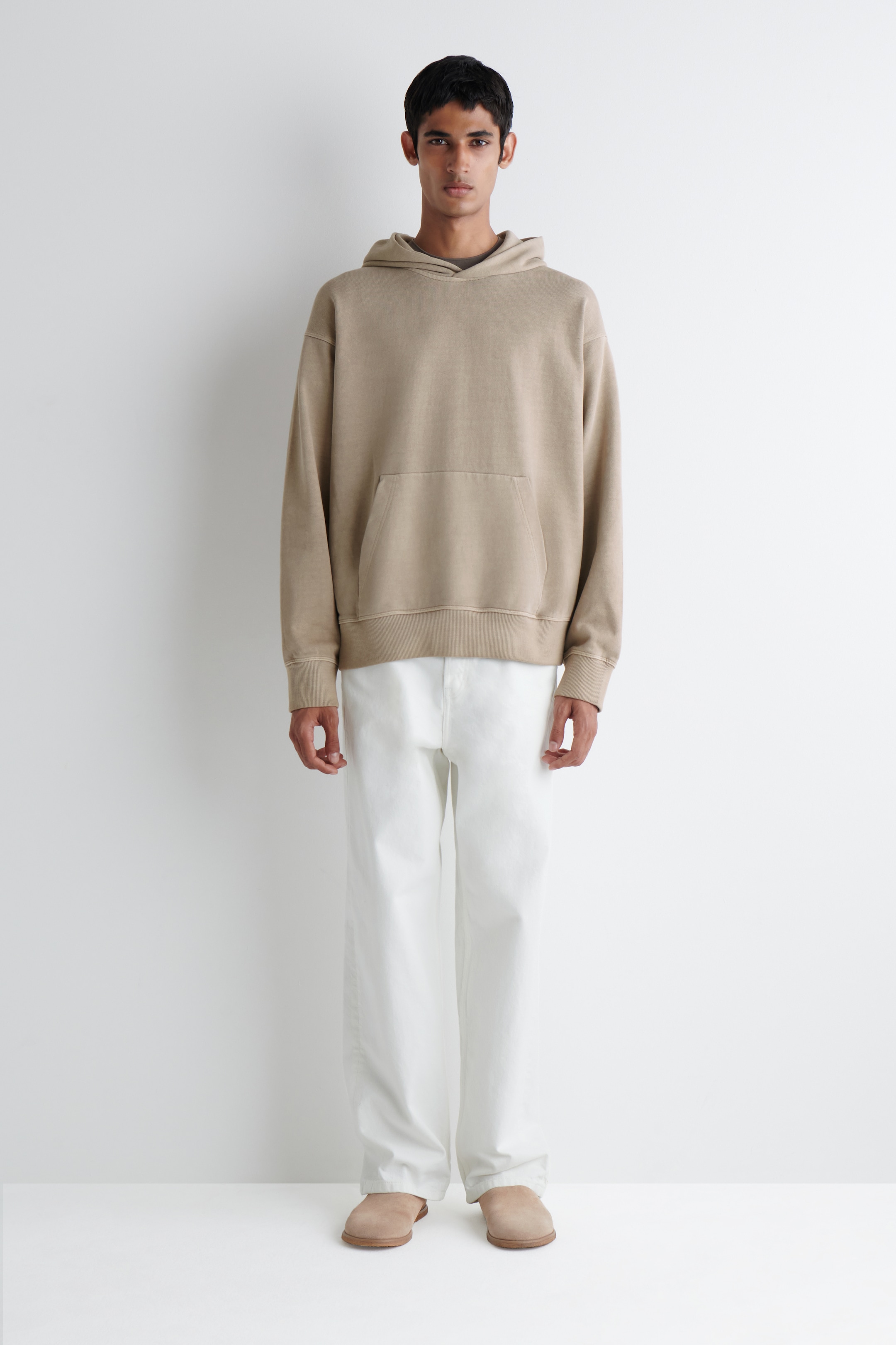 View larger image: WASHED COTTON-JERSEY HOODIE - MOLE - Men | H&M GB 2