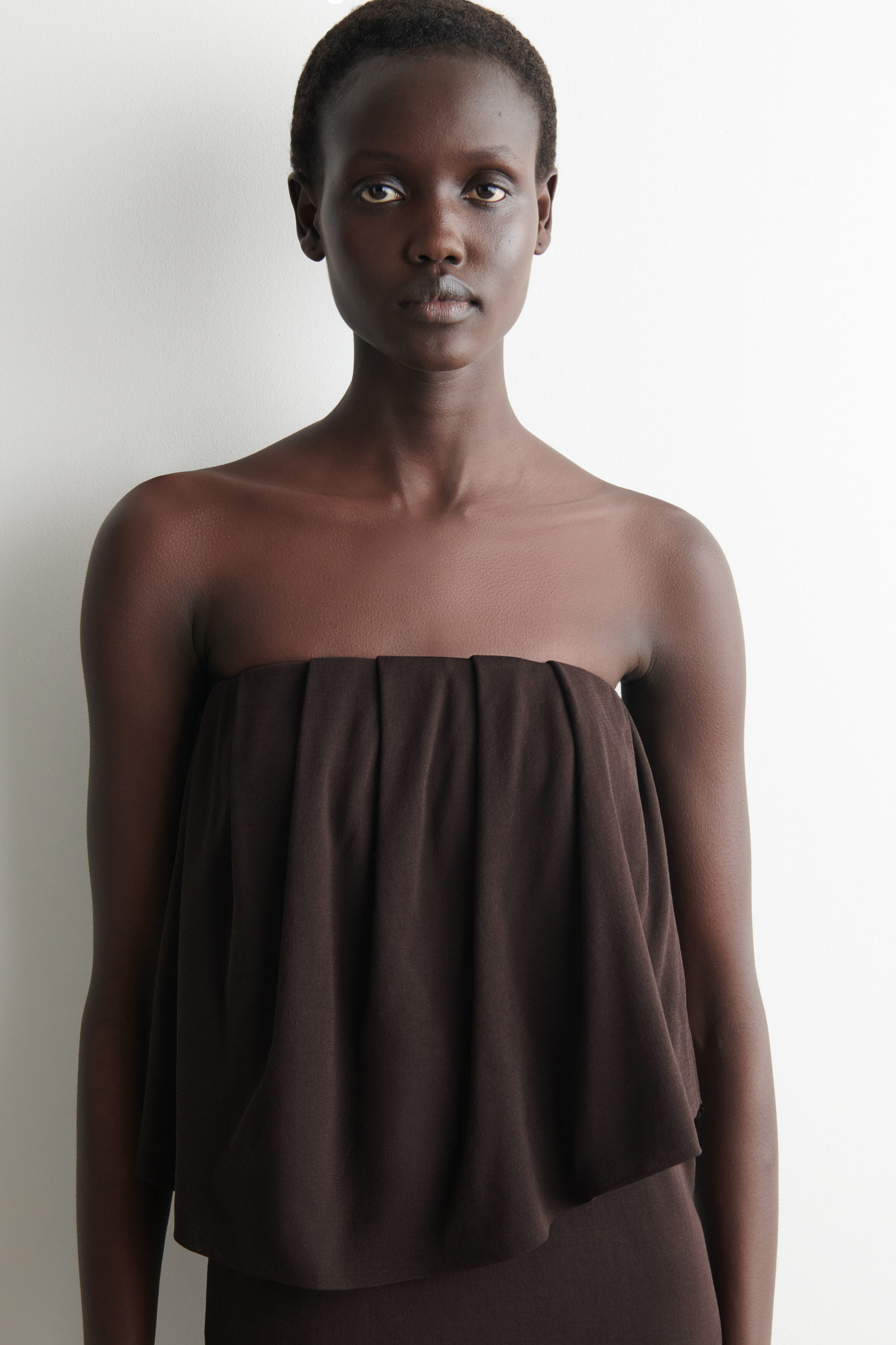 Cos LAYERED SHEER-KNIT BANDEAU MAXI DRESS | King's Cross