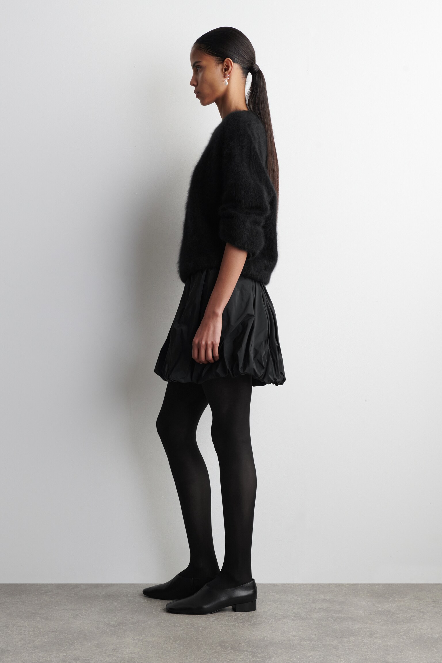 MINIROCK MIT BUBBLE-SAUM - SCHWARZ - 6