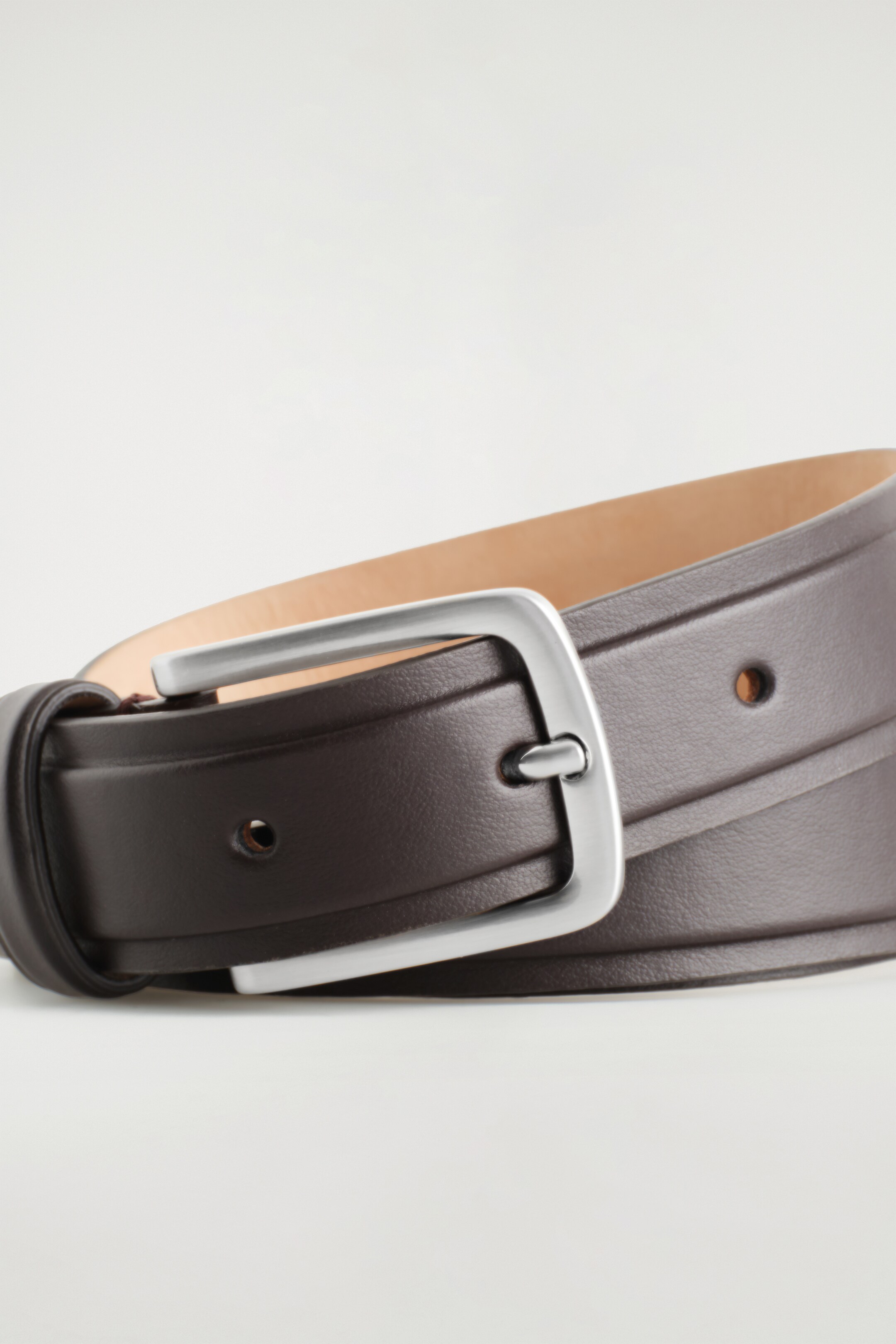 View larger image: EMBOSSED LEATHER BELT - DARK BROWN - Men | H&M GB 4