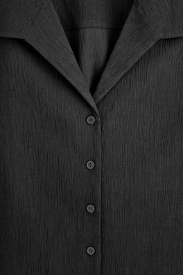 CRINKLED-JERSEY SHIRT — BLACK 7