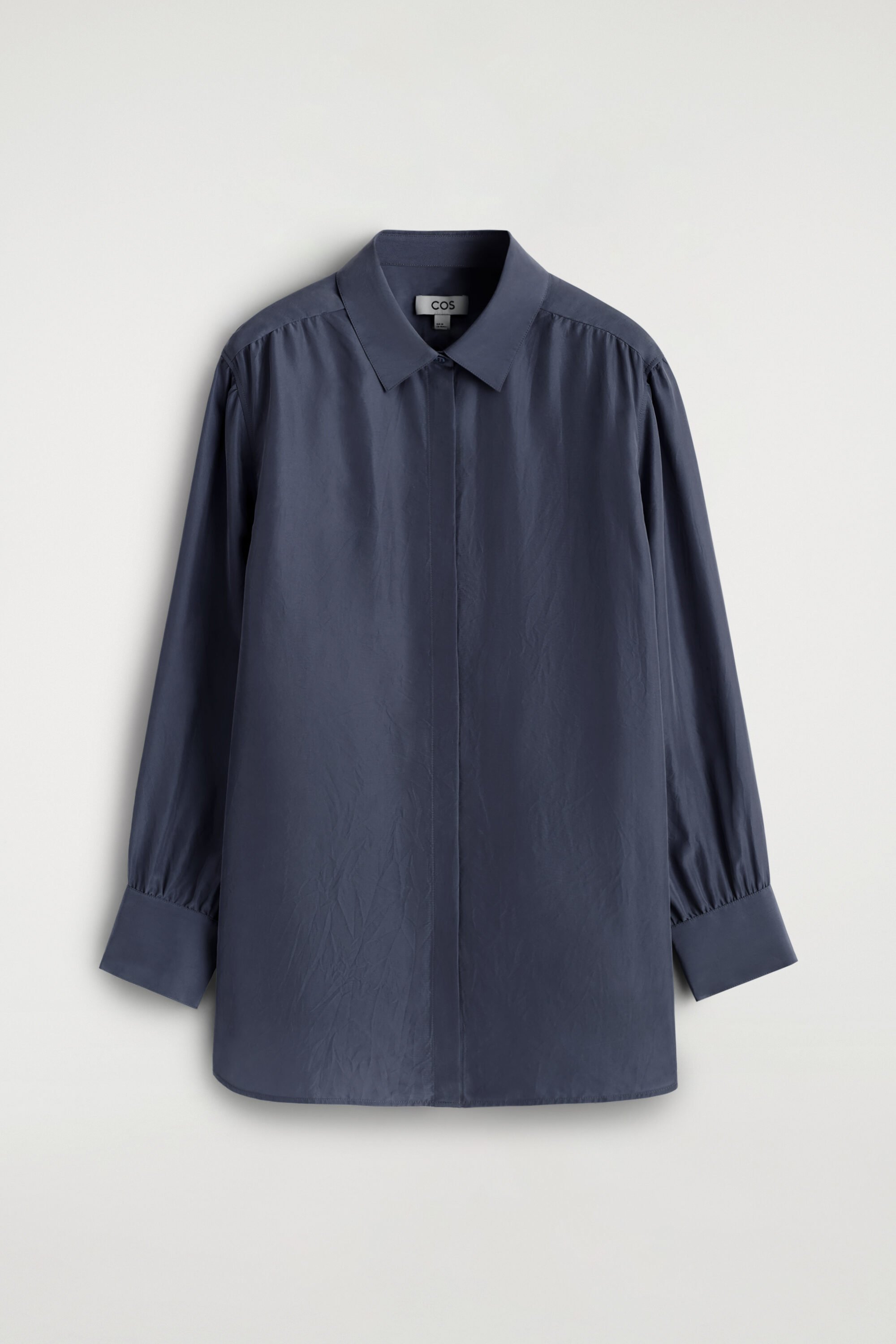 Gathered Washed-silk Shirt
