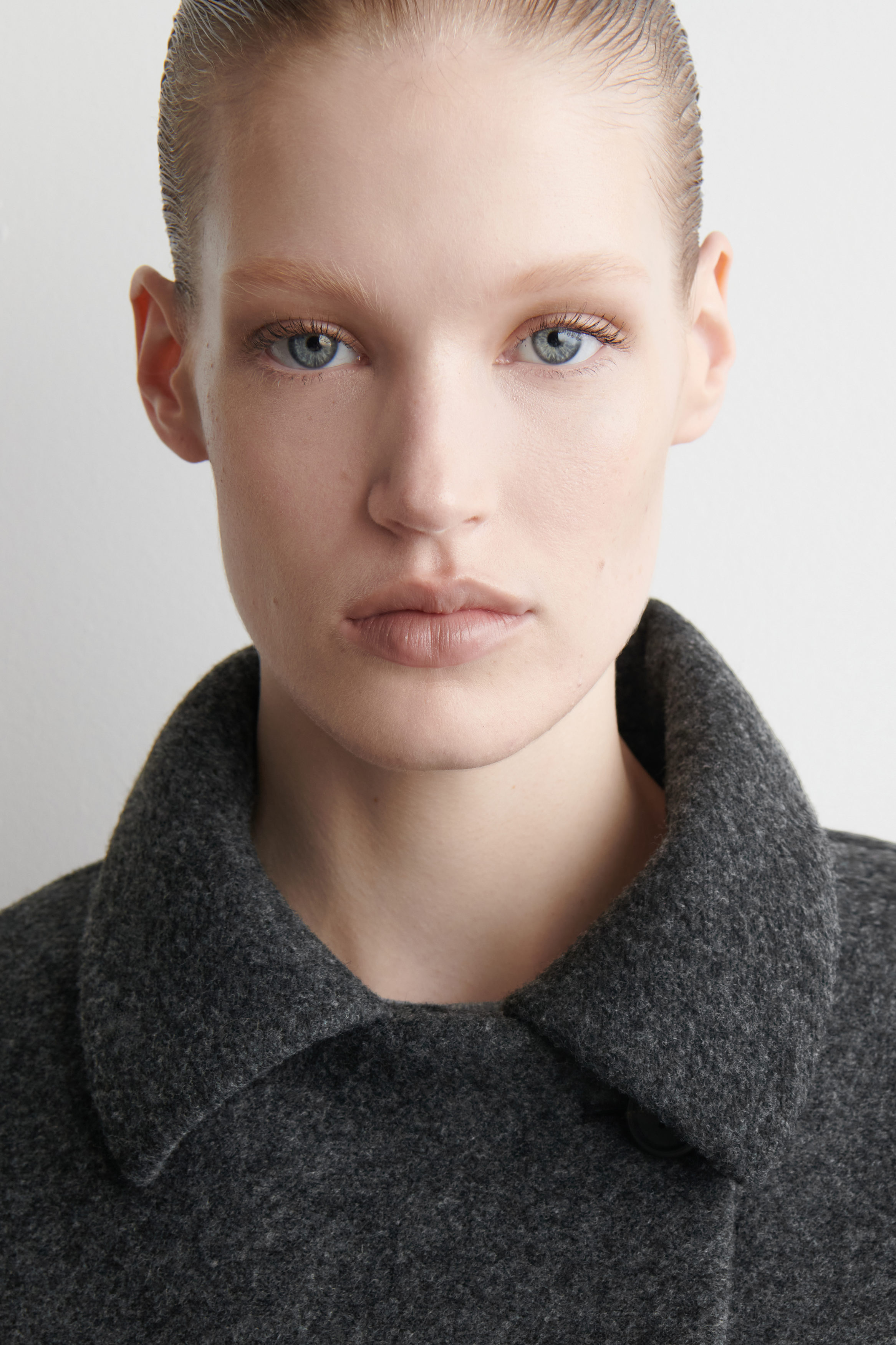 BOILED WOOL-BLEND JACKET - DARK-GRAY MÉLANGE | COS