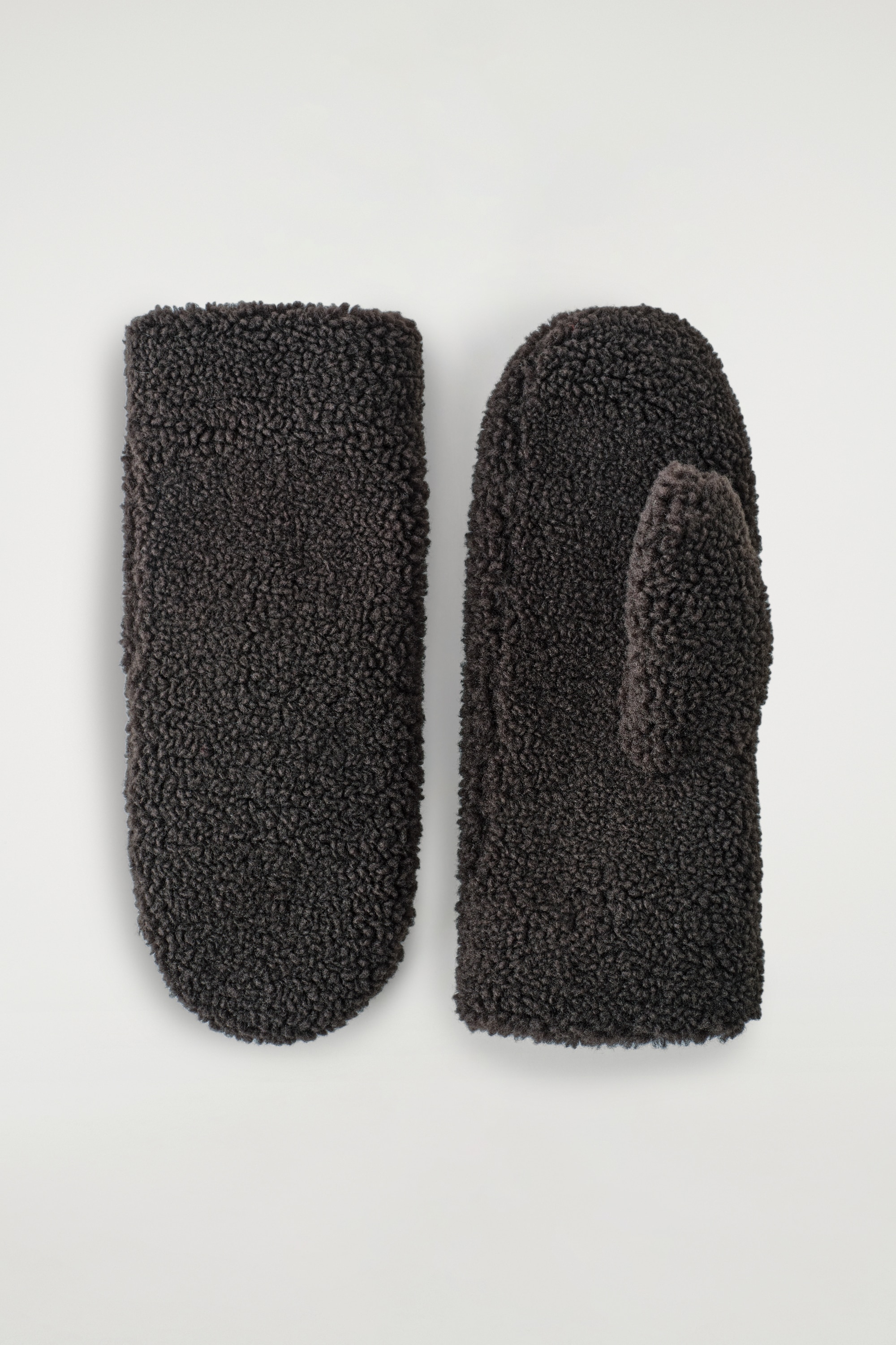 TEDDY MITTENS - DARK BROWN