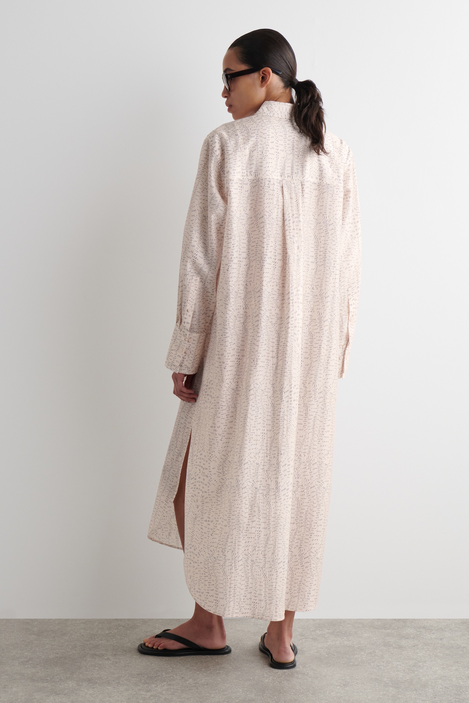 ROBE-CHEMISE IMPRIMÉE FLUIDE - ROSE / IMPRIMÉ - 5