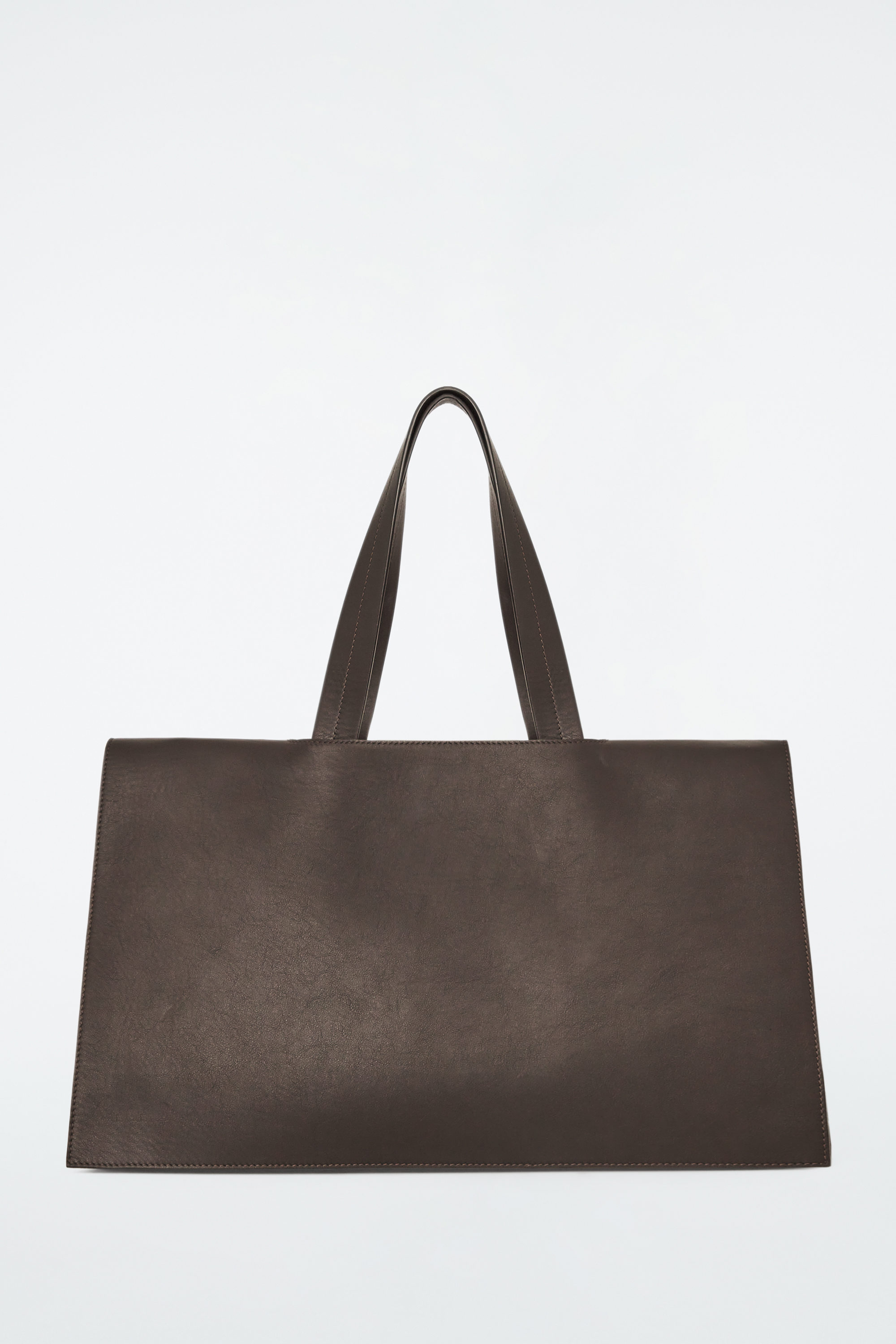 THE FLAP TOTE - LEATHER - CHESTNUT | COS