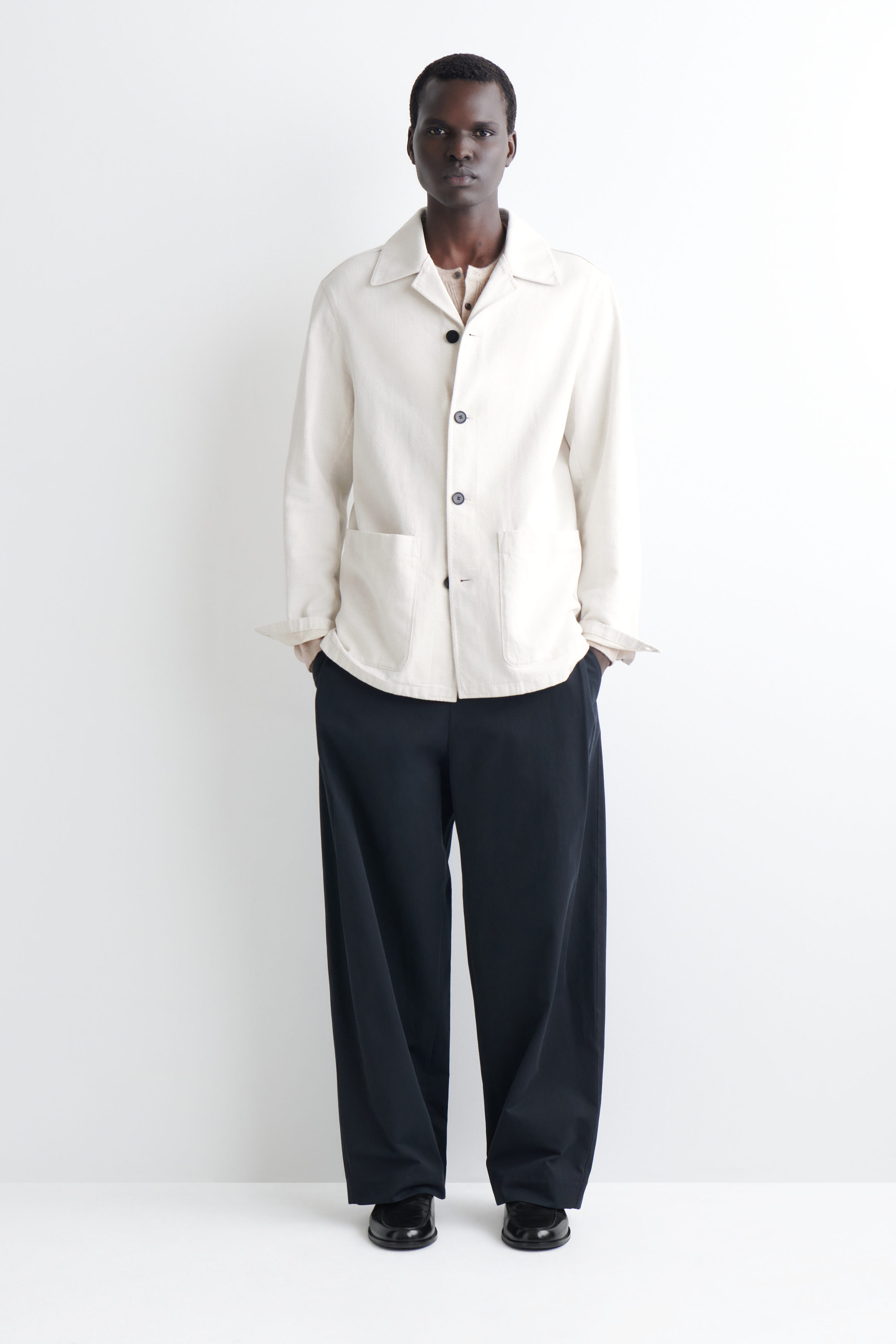 DENIM OVERSHIRT - OFF-WHITE | COS US