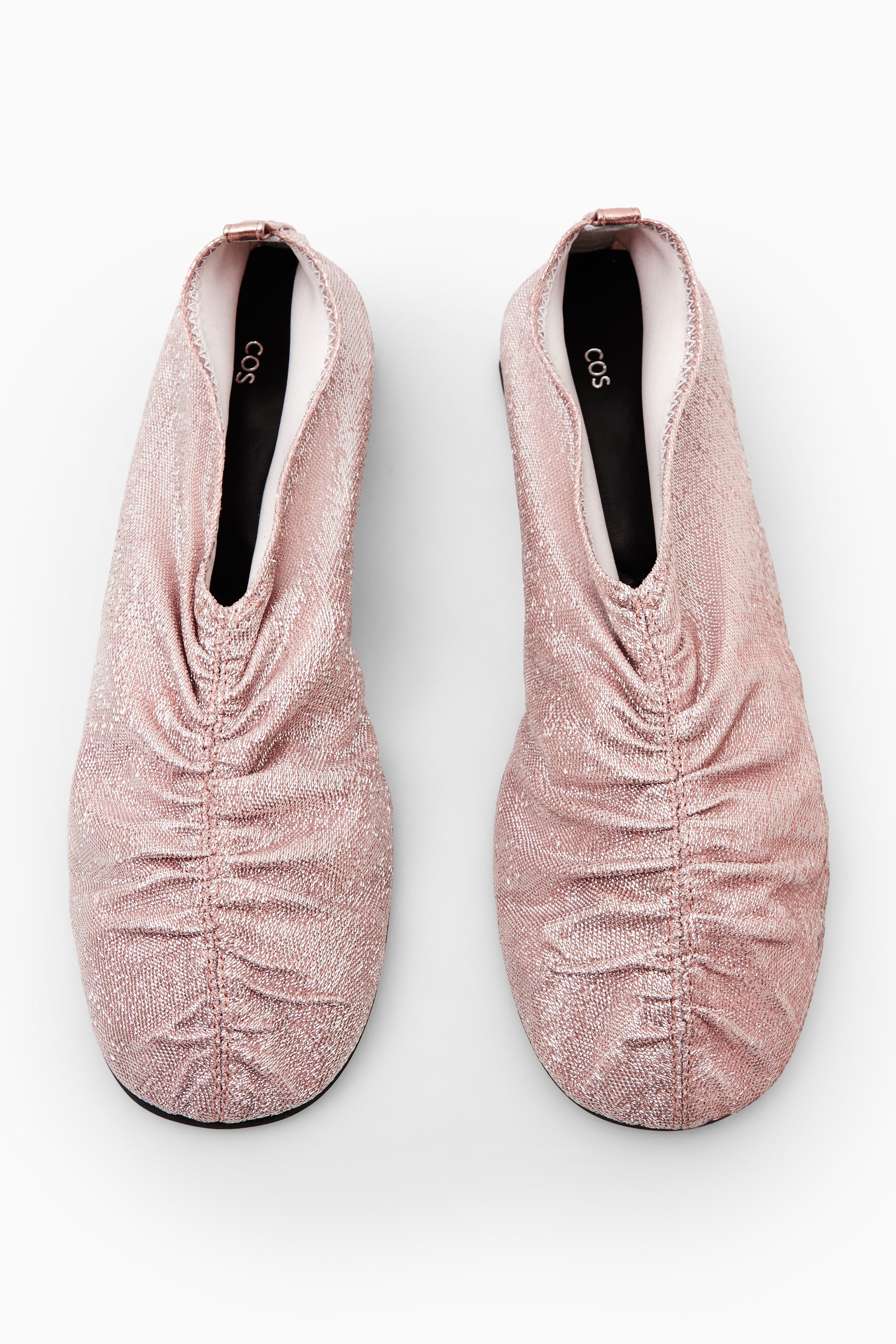 Grösseres Bild ansehen: BALLERINAS MIT RAFFUNGEN IN METALLIC-OPTIK - Altrosa - DAMEN | H&M CH 3
