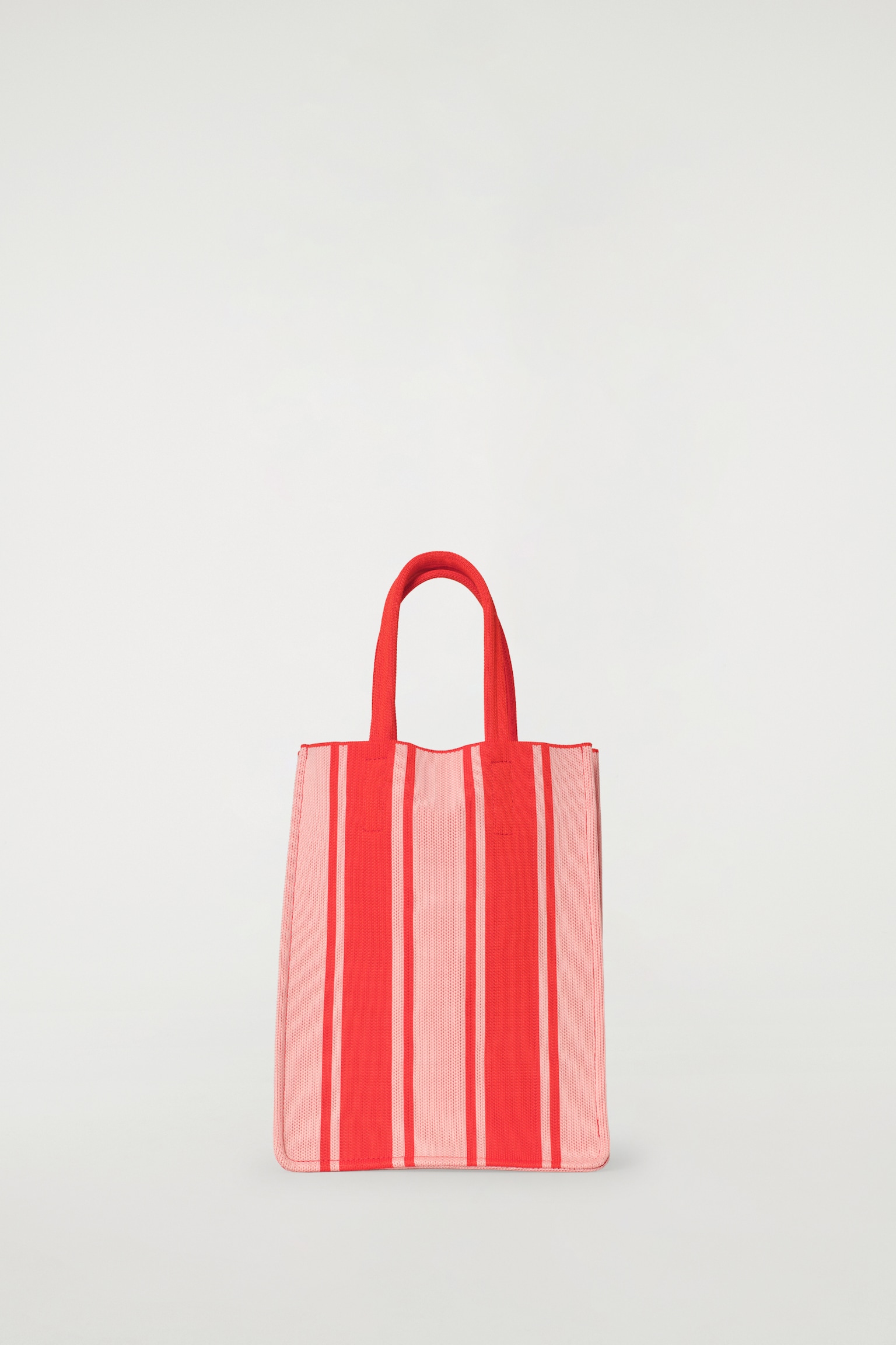 BORSA TOTE MINI A RIGHE - ROSA / ARANCIONE / RIGHE - 2