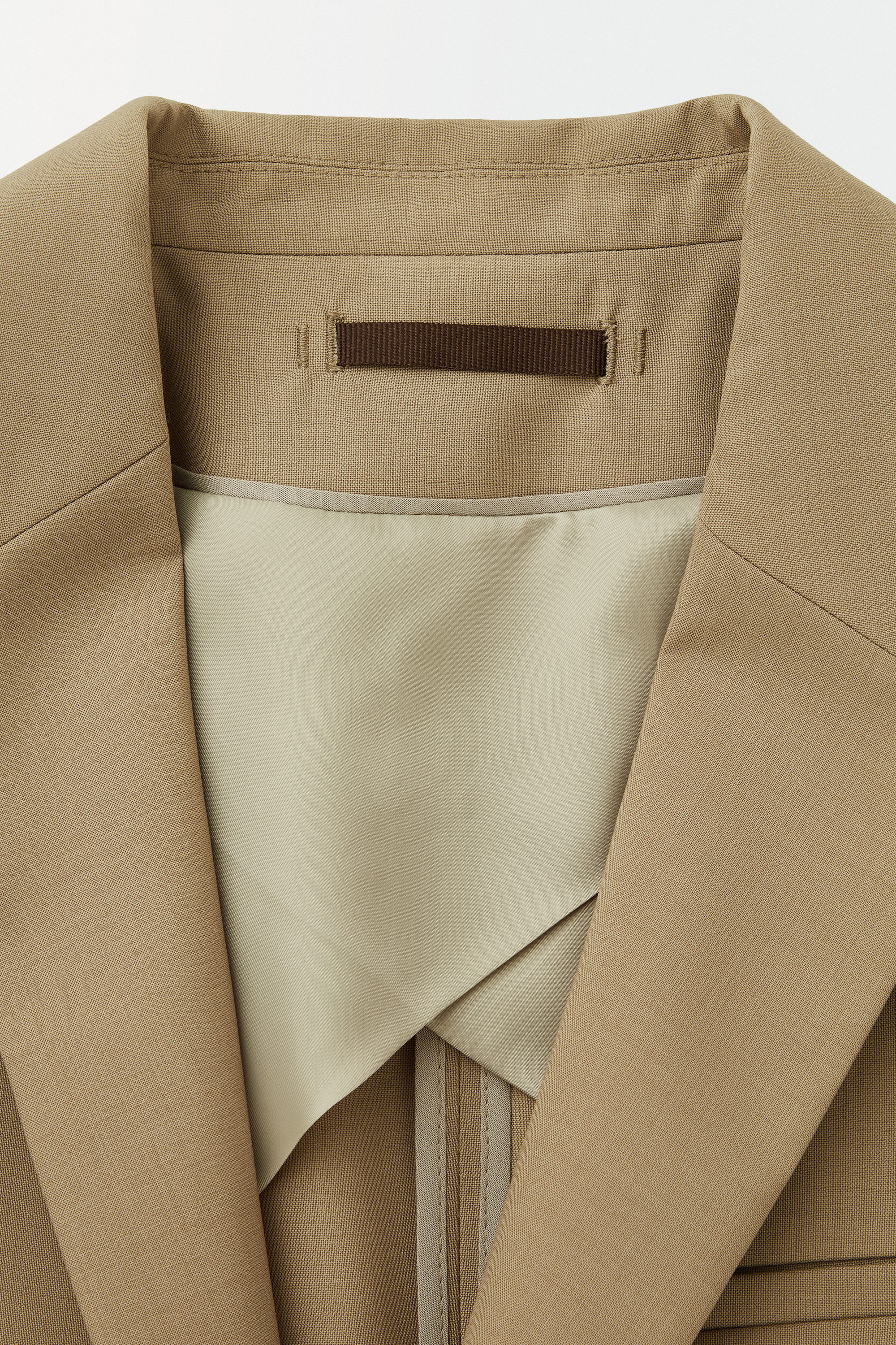 THE SINGLE-BREASTED WOOL BLAZER - BEIGE | COS