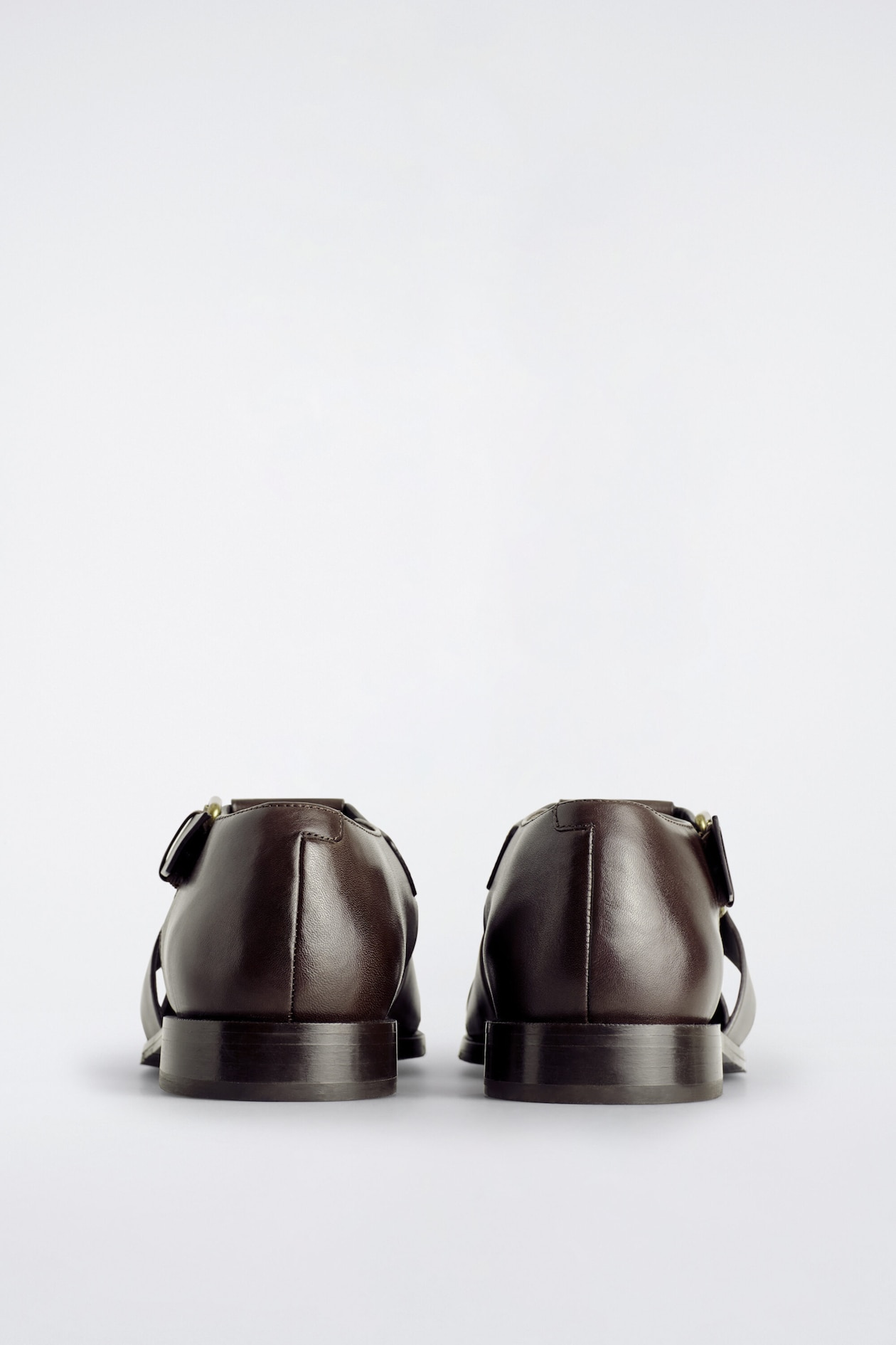 LEATHER FISHERMAN SANDALS - DARK BROWN | COS