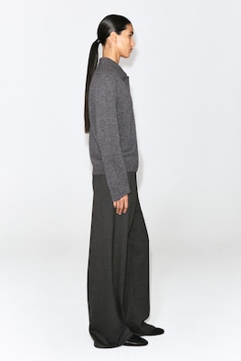MERINO WOOL POLO SHIRT — GREY MÉLANGE 4