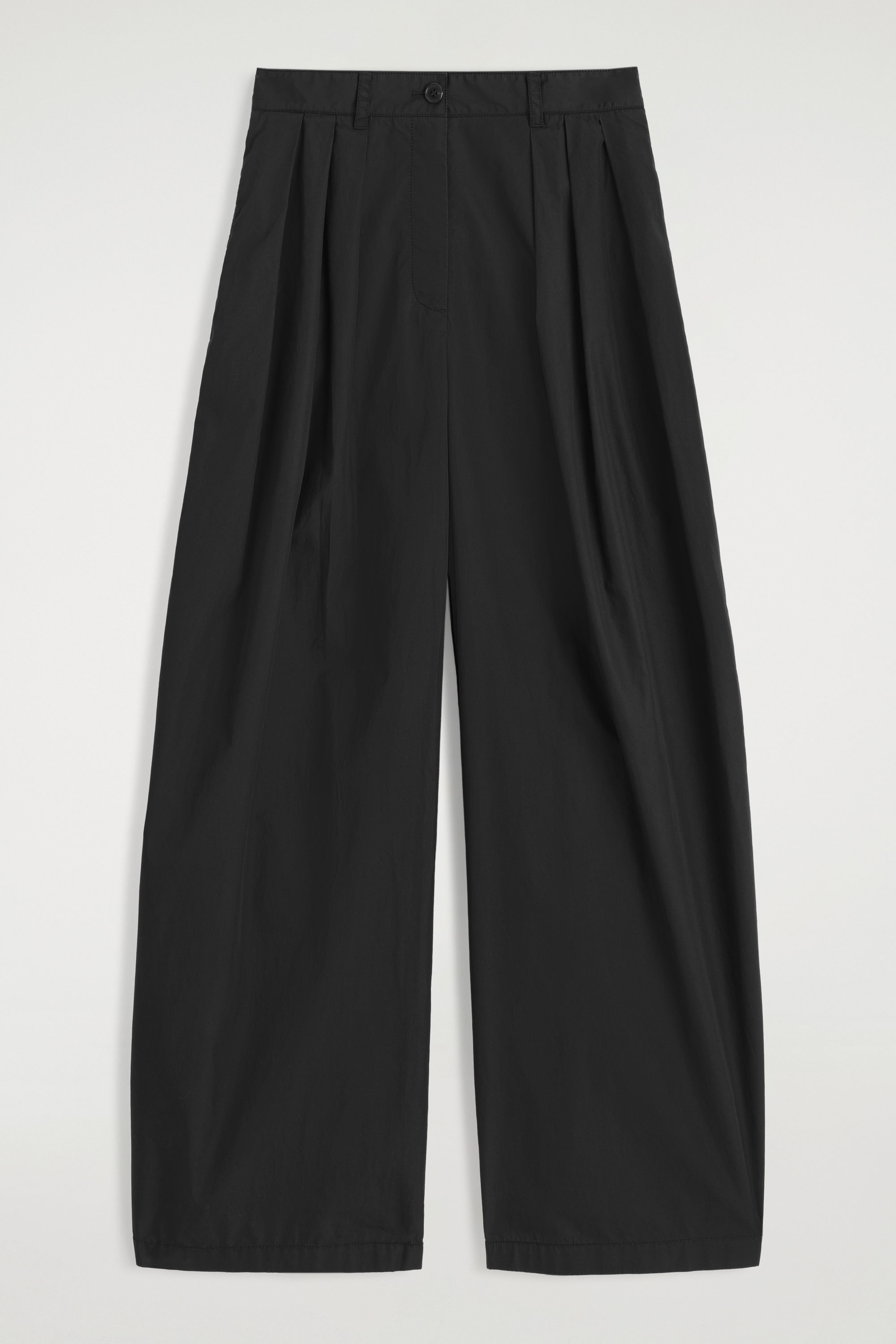 都内で PANTS WIDE-LEG COTTON PLEATED - COS | BLACK パンツ