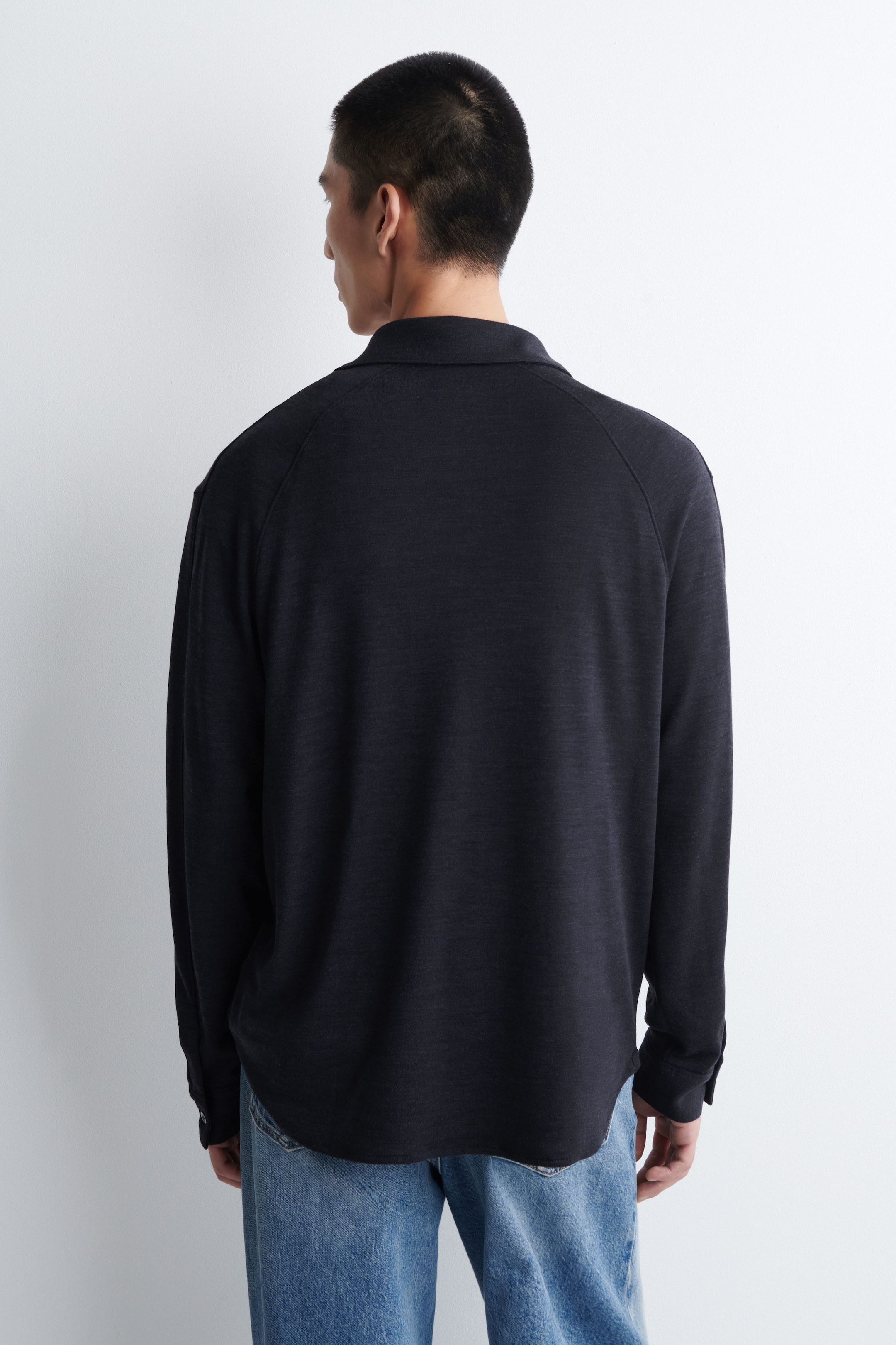 WOOL-BLEND JERSEY SHIRT