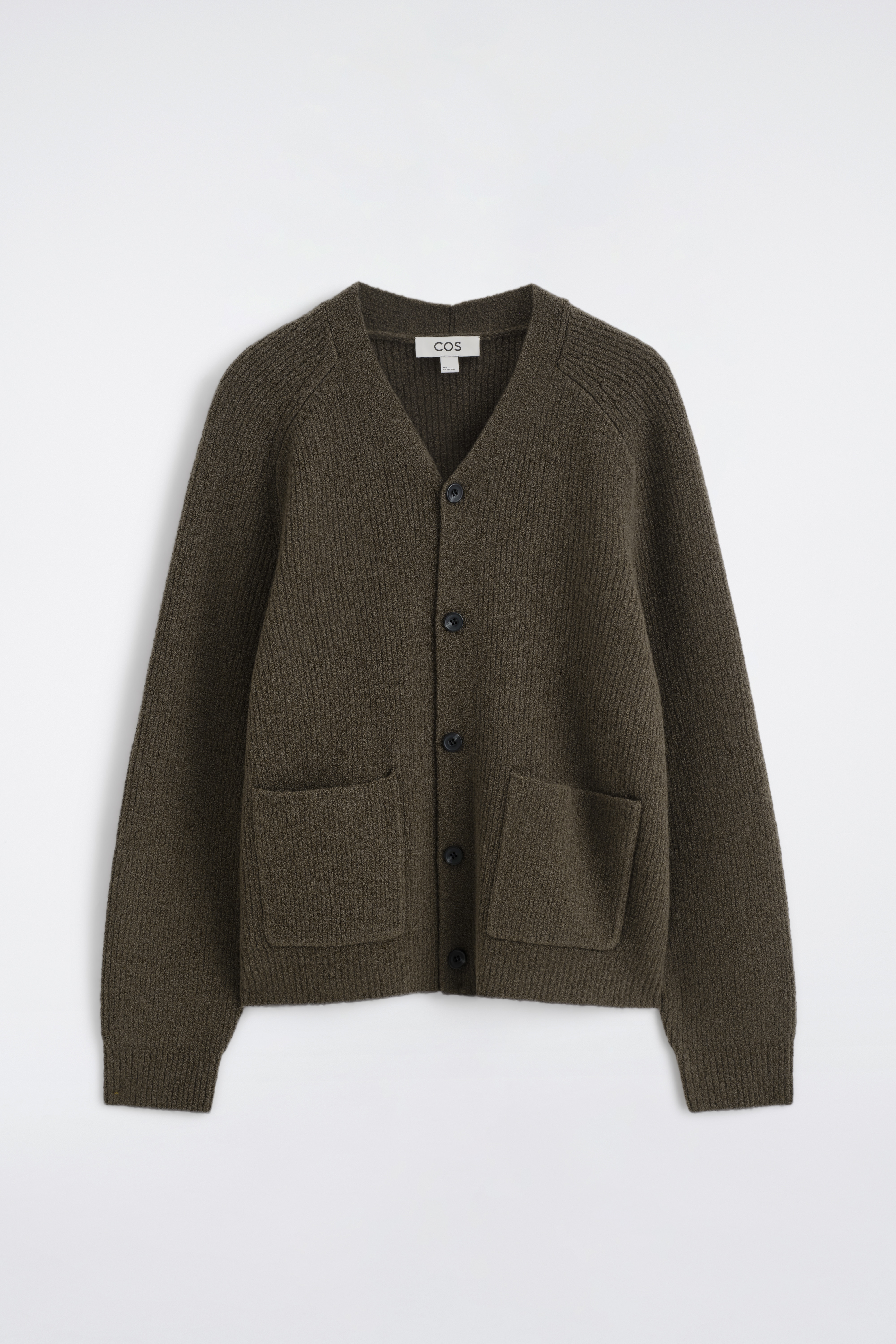STRICKJACKE AUS BOUCLÉ AUS WOLL-MIX - BRAUN