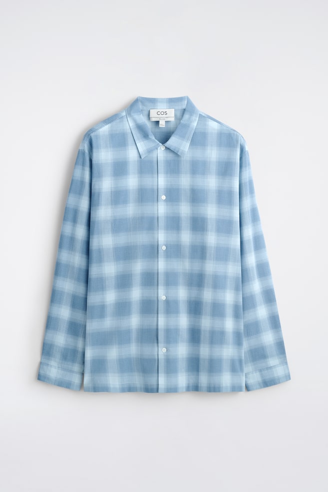 CHEMISE À CARREAUX EN COTON - BLEU / CARREAUX/VERT / CARREAUX - 1