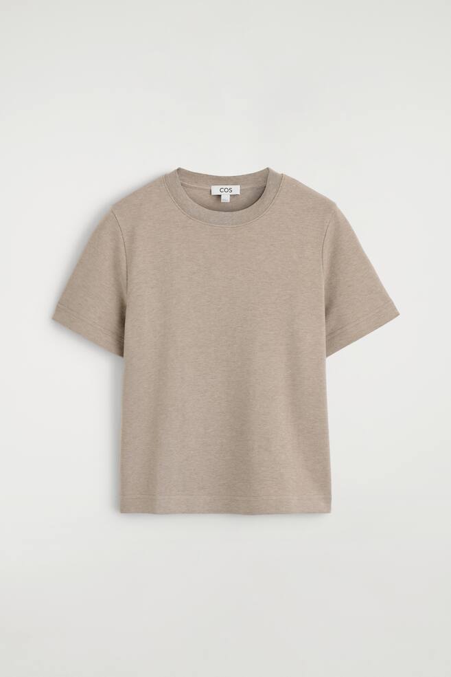 CLEAN CUT T-SHIRT - BEIGE MÉLANGE/WHITE/IVORY / YELLOW / STRIPED/WHITE / ORANGE/NAVY / RED / STRIPED/BLACK / WHITE / RED / STRIPED/DARK-GREY MÉLANGE/BLACK/COBALT BLUE/DARK GREEN/PINK/DARK BROWN/YELLOW - 1