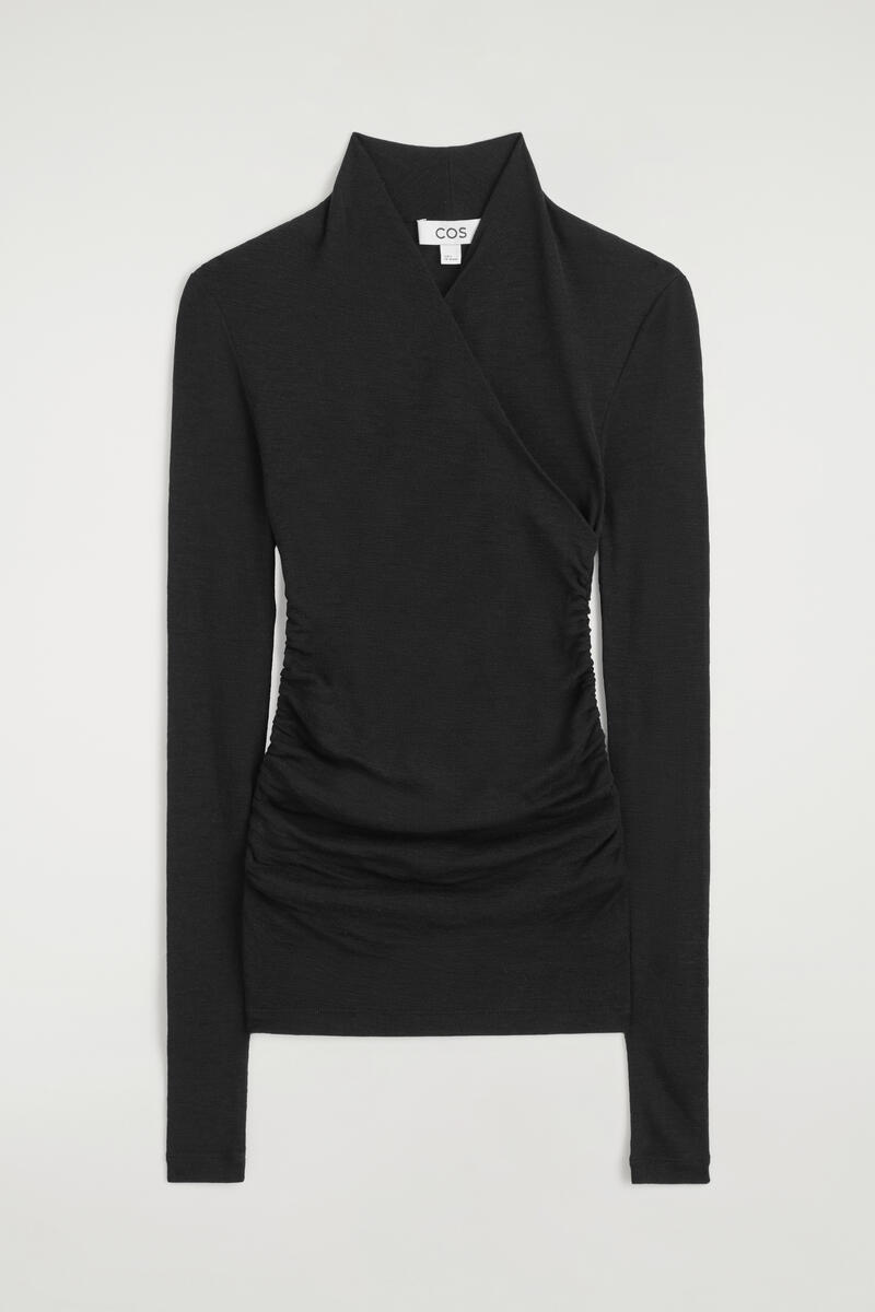 Wrap-Over Merino Wool Top