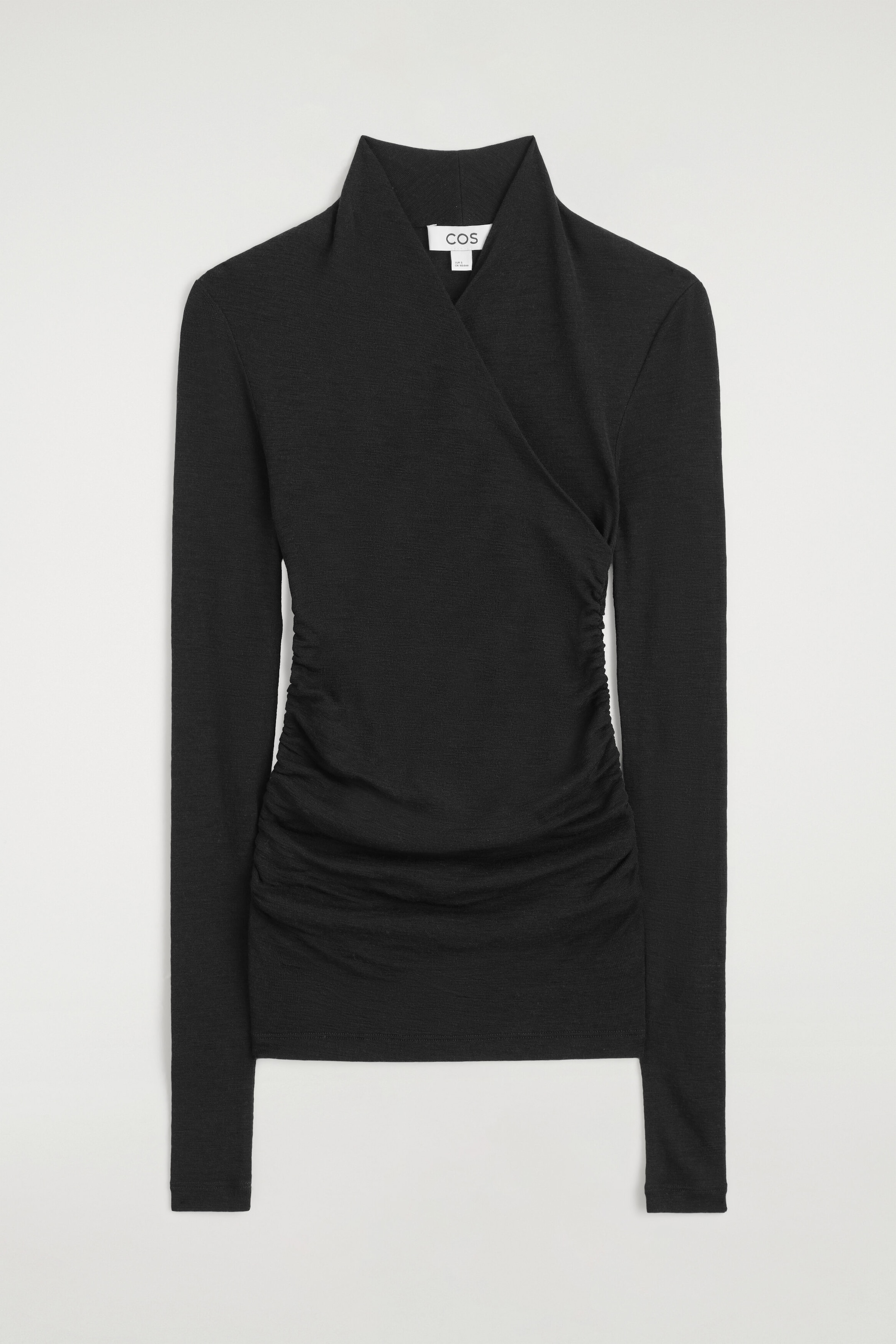 WRAP-OVER MERINO WOOL TOP