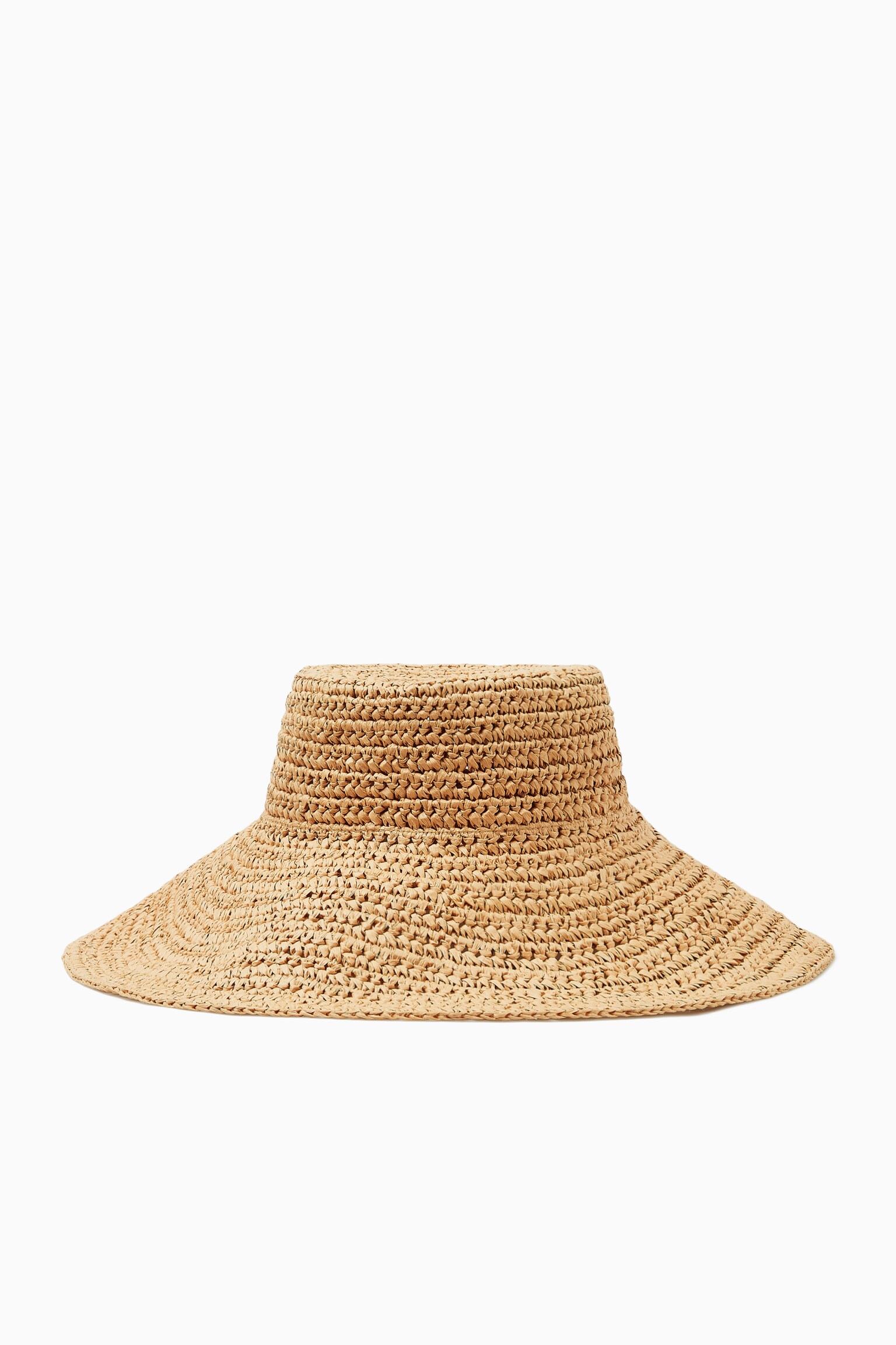 WOVEN STRAW HAT - BEIGE