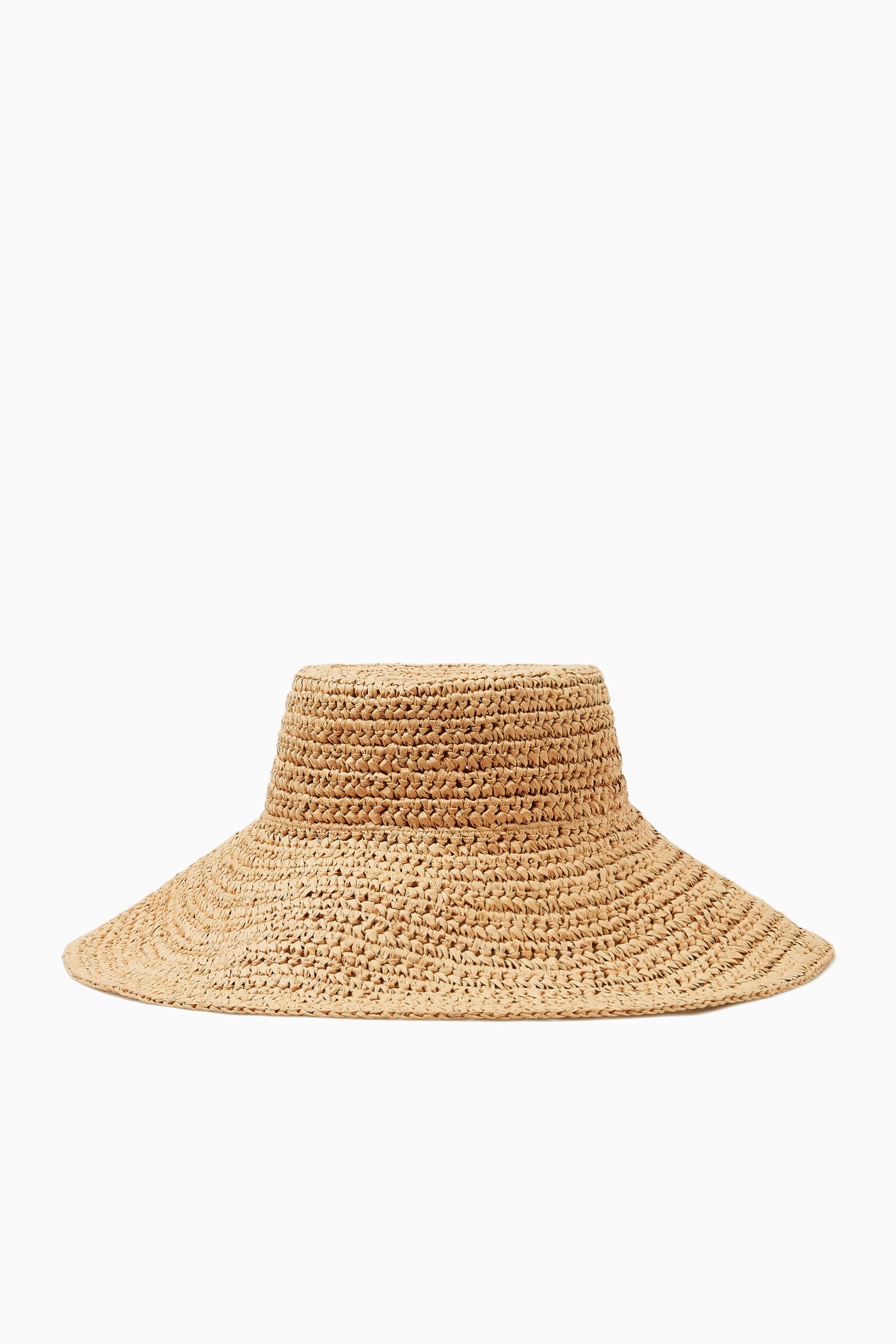 WOVEN STRAW HAT - BEIGE/BLACK