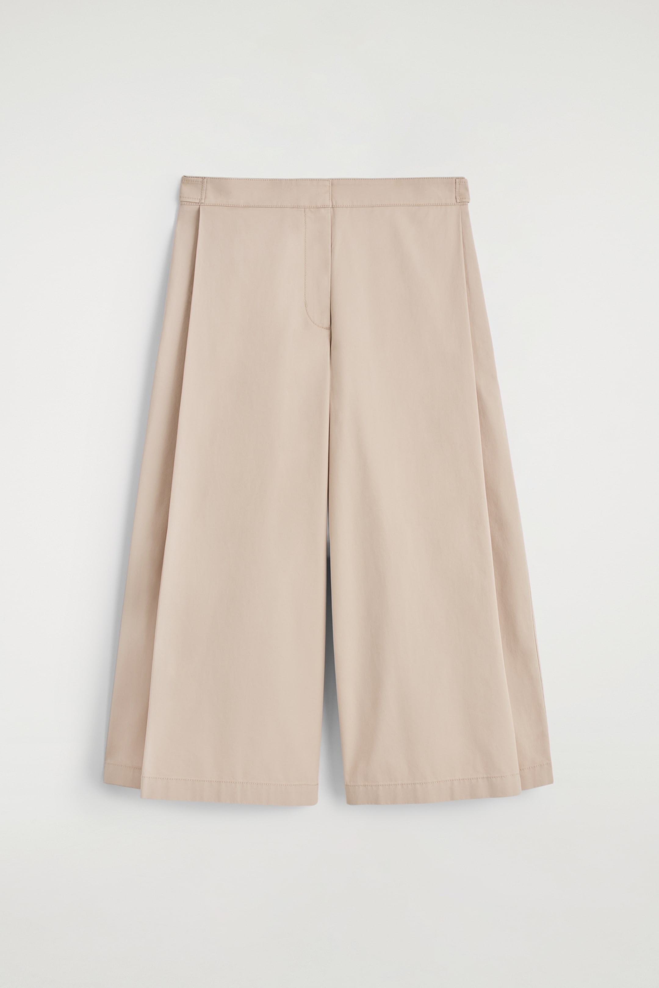 Visualizza immagine più grande: PANTALONI A GAMBA LARGA CROPPED IN COTONE - BEIGE CHIARO - DONNA | H&M IT 5