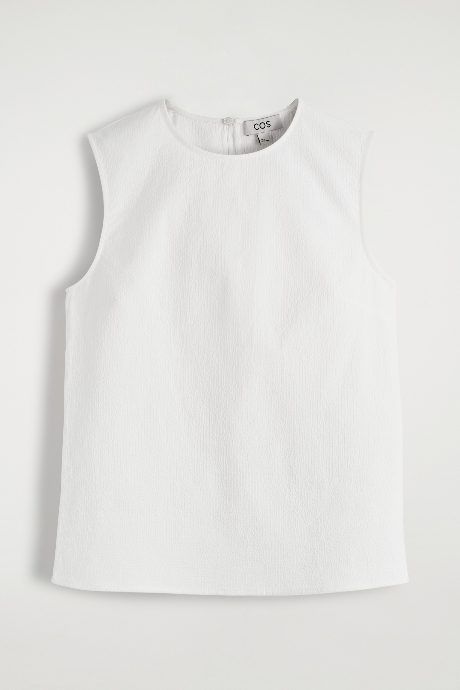 TOP SIN MANGAS ALGODÓN SEERSUCKER - BLANCO/GRIS - 2