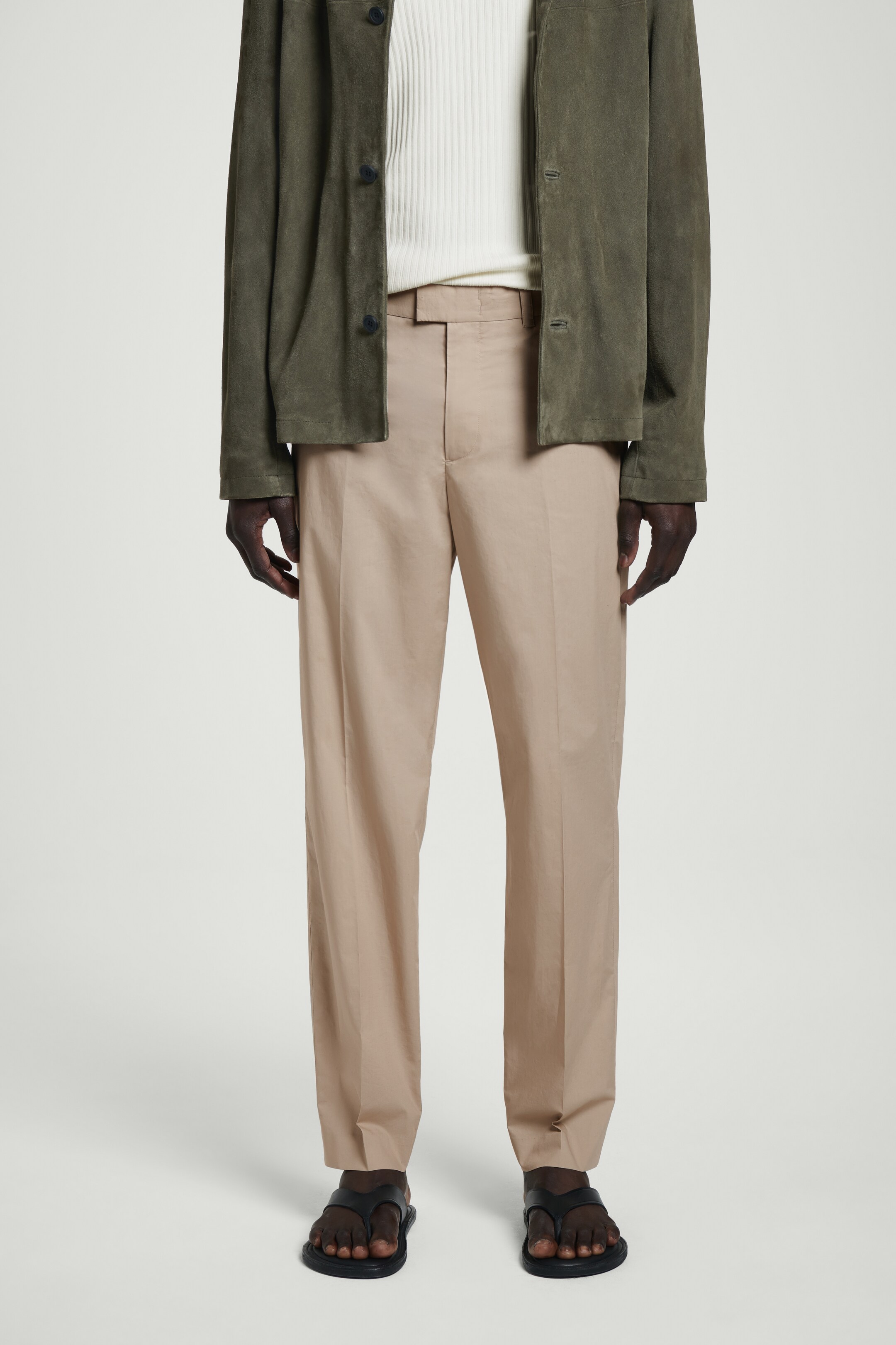 Ingrandisci l'immagine: COTTON STRAIGHT-LEG TROUSERS - BEIGE - UOMO | H&M CH 2