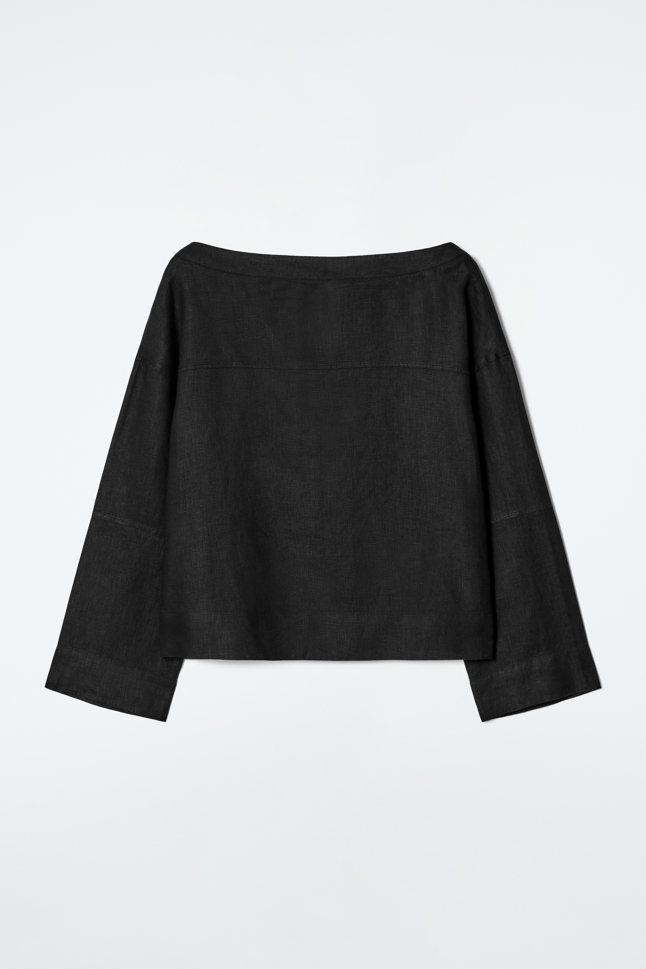 Agrandir l'image: BLOUSE AVEC DÉTAIL À NOUER EN LIN - NOIR - FEMME | H&M BE 6