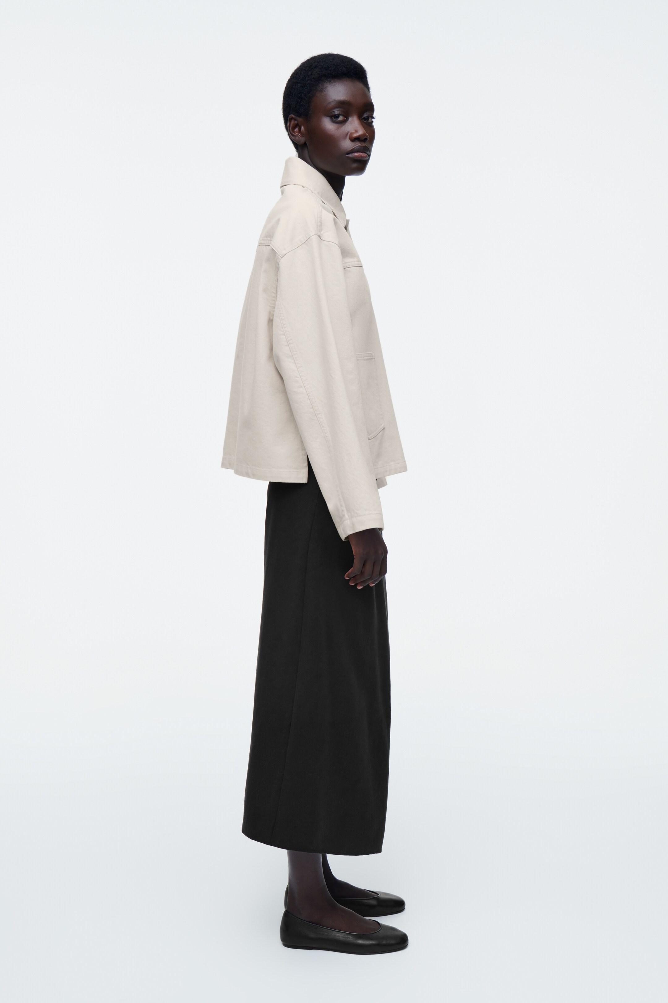 Ingrandisci l'immagine: BOXY DENIM JACKET - ECRU - DONNA | H&M CH 6