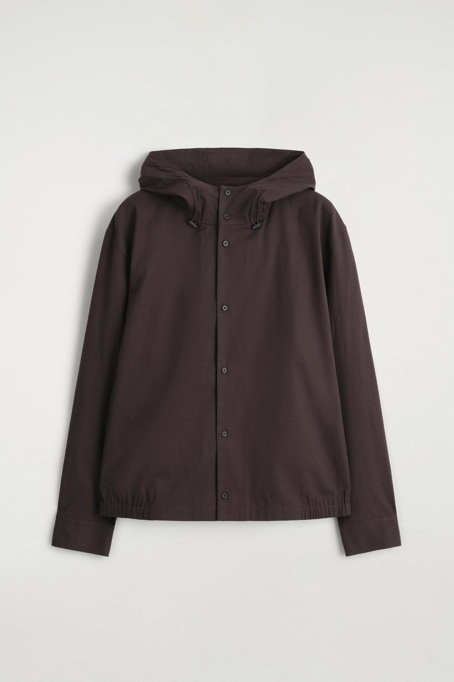 CHEMISE À CAPUCHE EN COTON - BRUN FONCÉ - 2