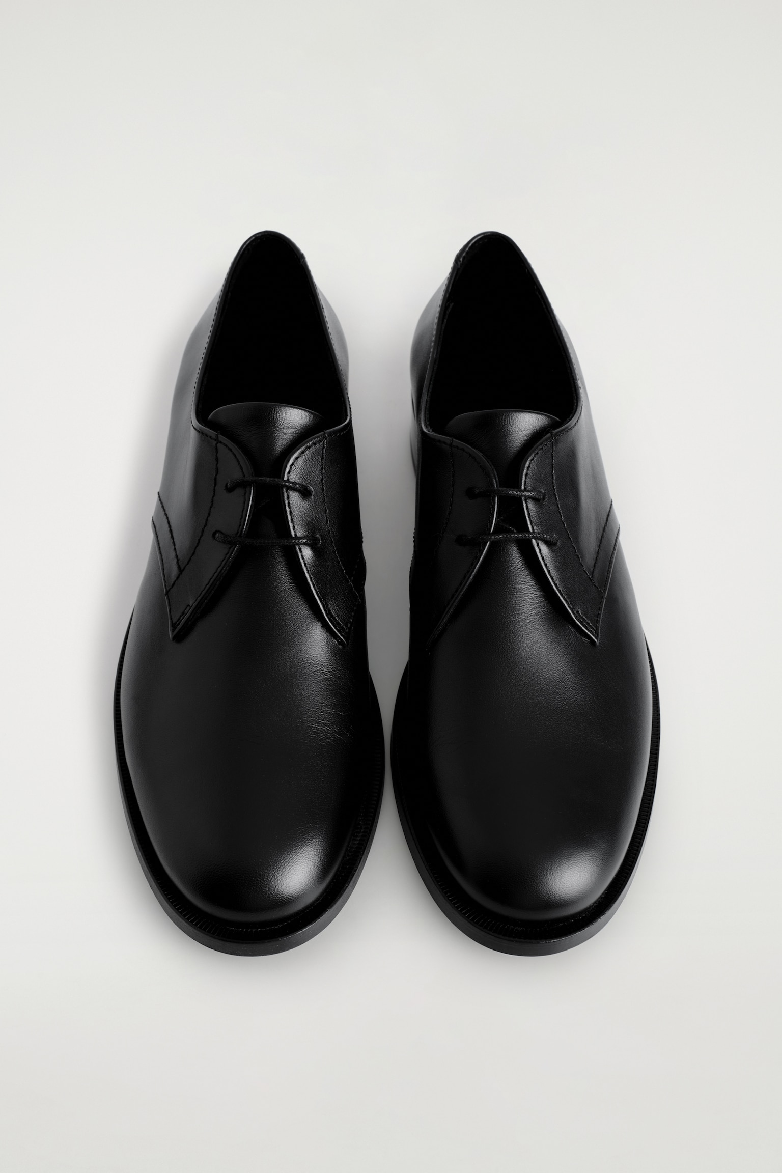 SCARPE DERBY IN PELLE - NERO - 4