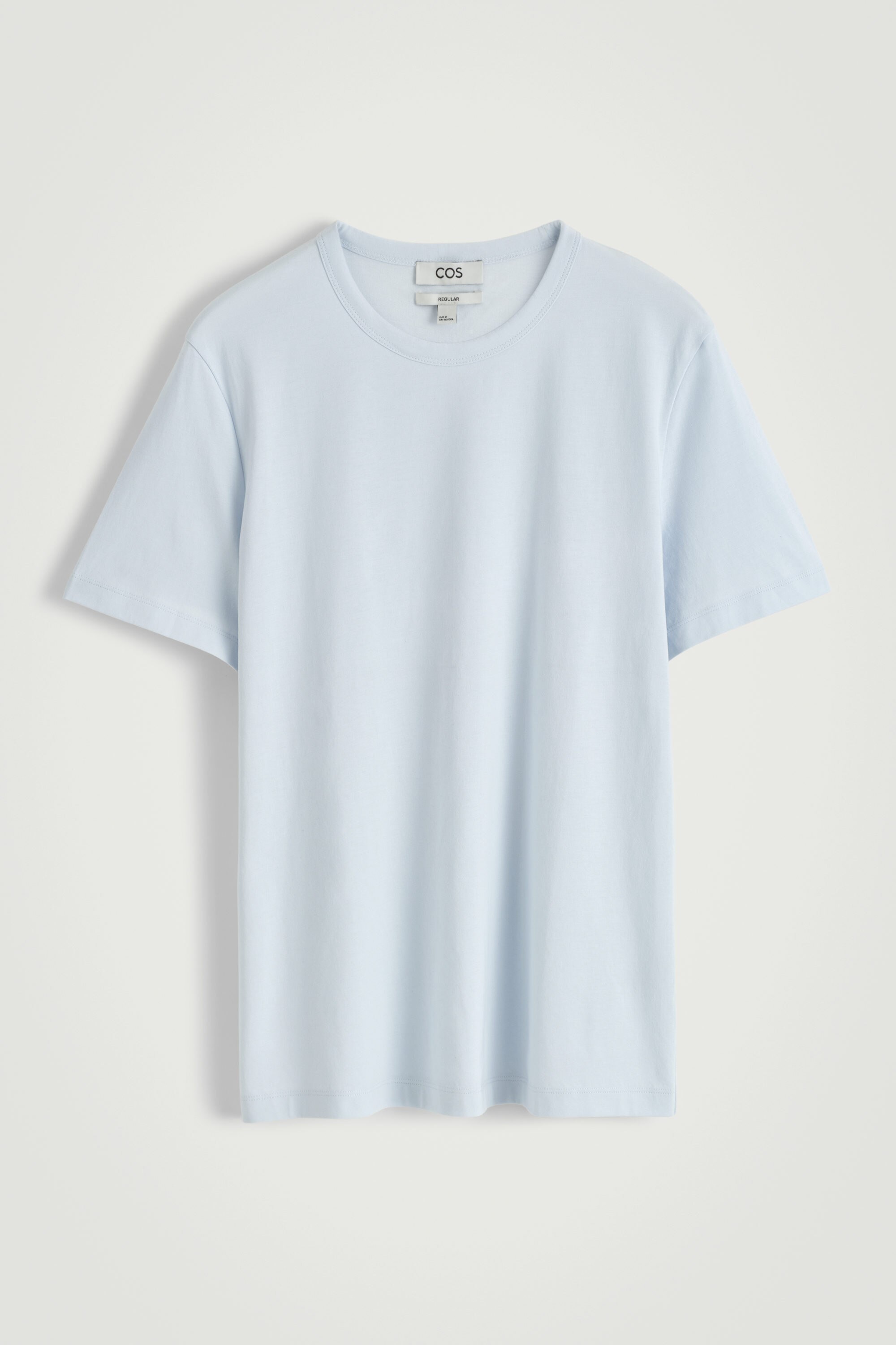 Tシャツ・カットソー ^LEATHERY^ Small Logo Oxford Shirt LIGHT BLUE LRSH5102LBL REGULAR BRUSHED-COTTON T-SHIRT - LIGHT BLUE | COS