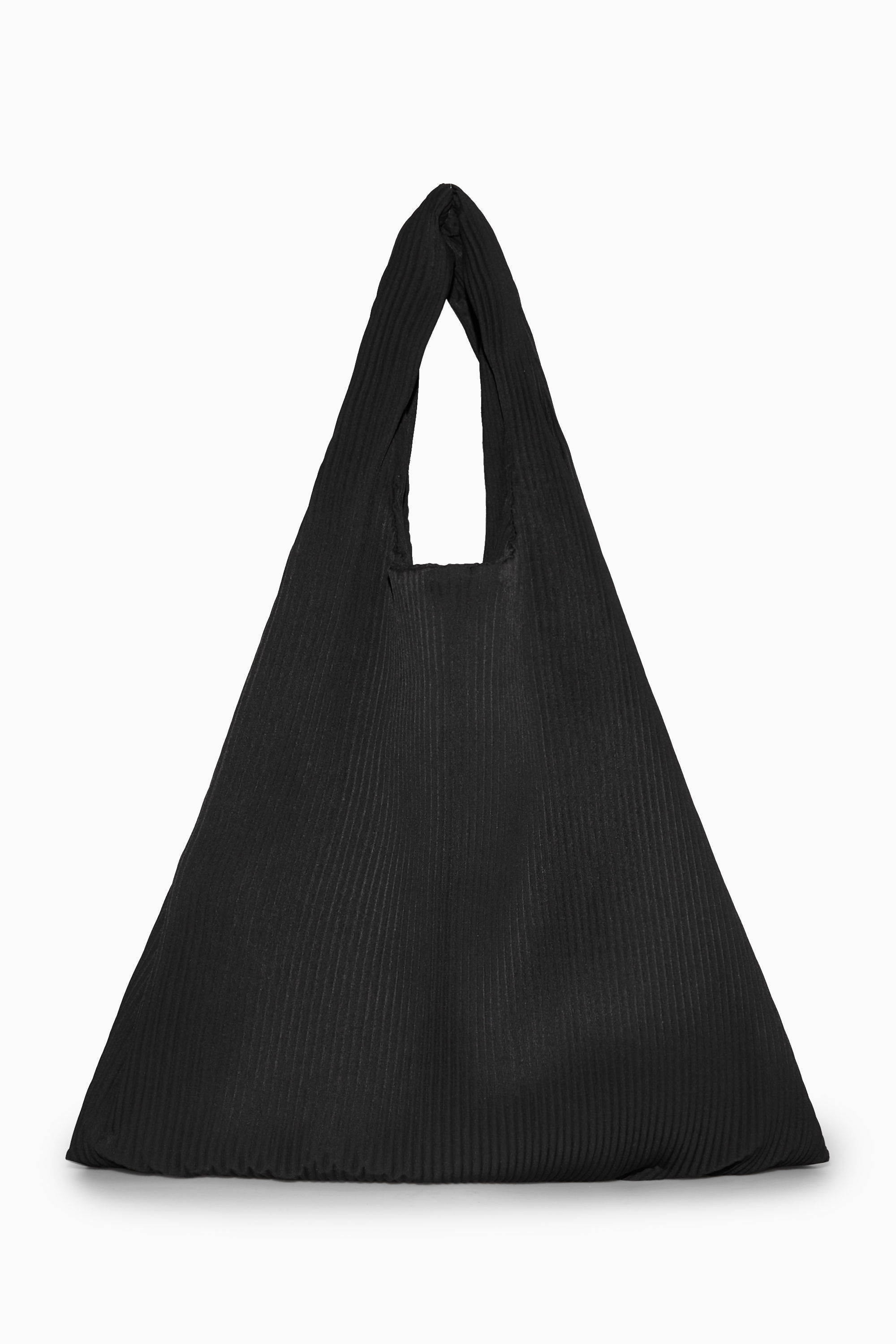 ★TOUT Y EST★ Simple shopper bag 62 pleated pleated navy S SMALL PLEATED TOTE BAG - BLACK | COS