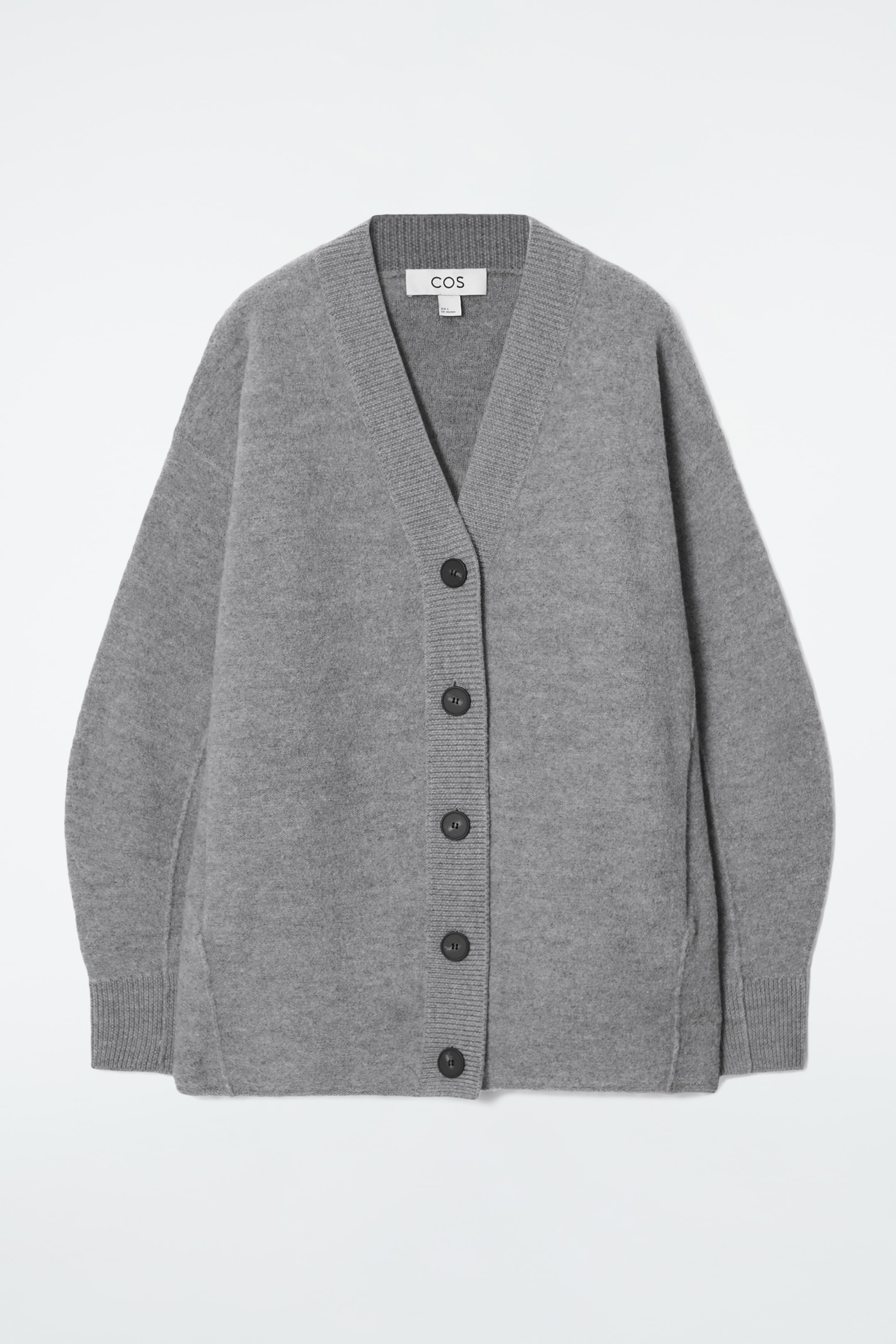 Agrandir l'image: CARDIGAN OVERSIZE EN LAINE MÉRINOS BOUILLIE - GRIS CLAIR - FEMME | H&M CH 1