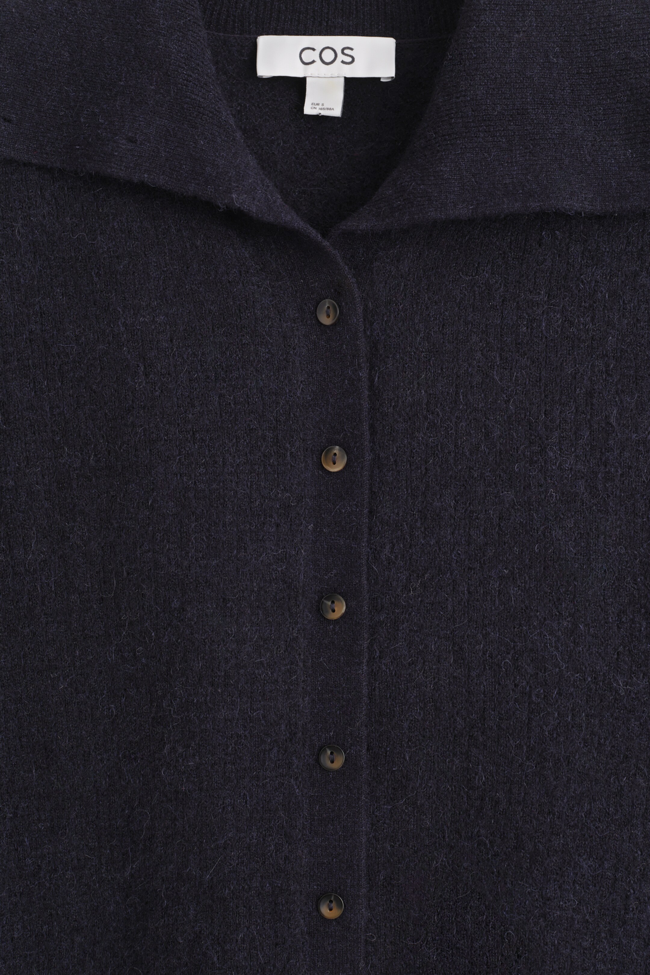 Agrandir l'image: CARDIGAN À COL HAUT EN ALPAGA ET LAINE MÉRINOS - BLEU MARINE CHINÉ - FEMME | H&M BE 10