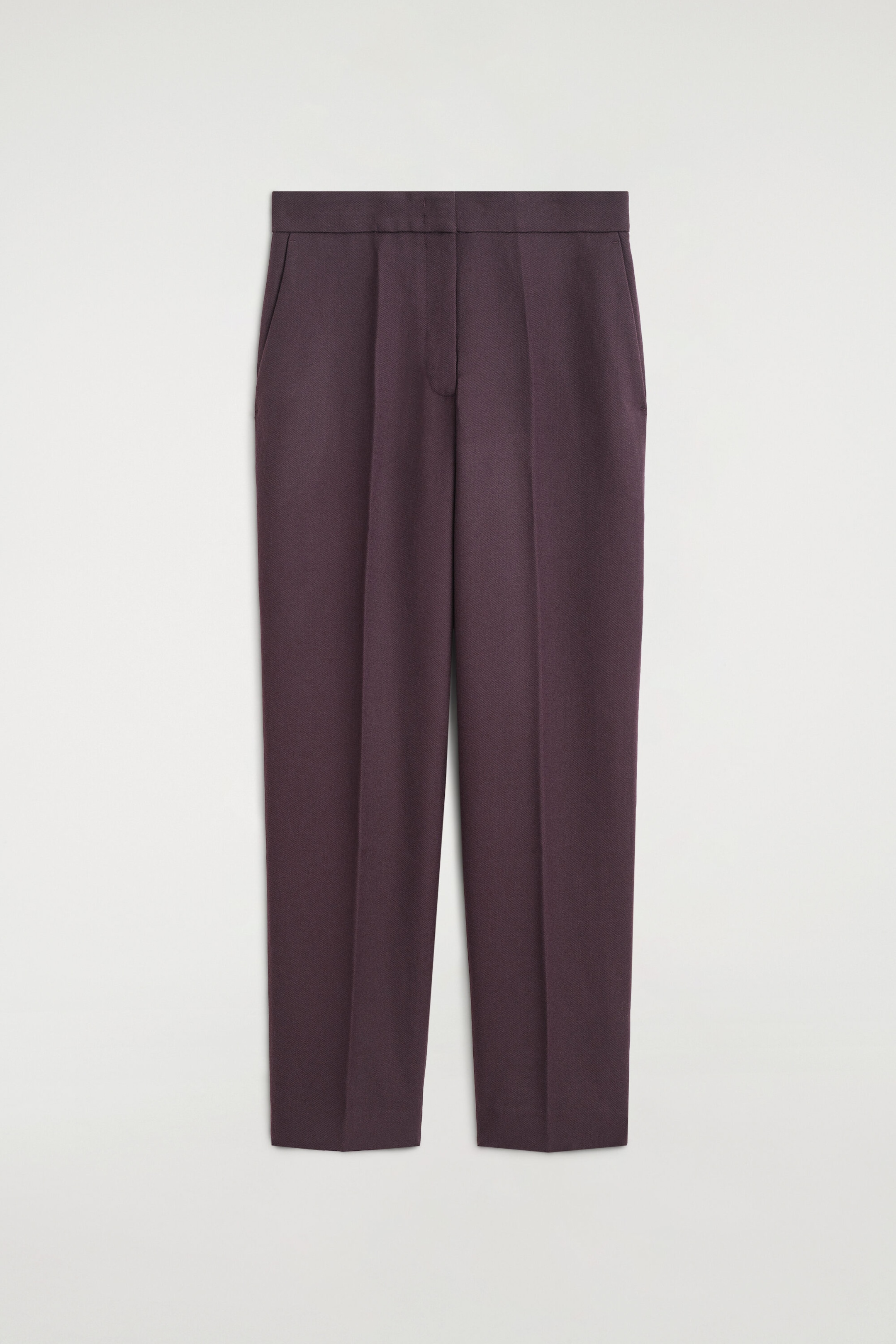 TAILORED WOOL STRAIGHT-LEG PANTS