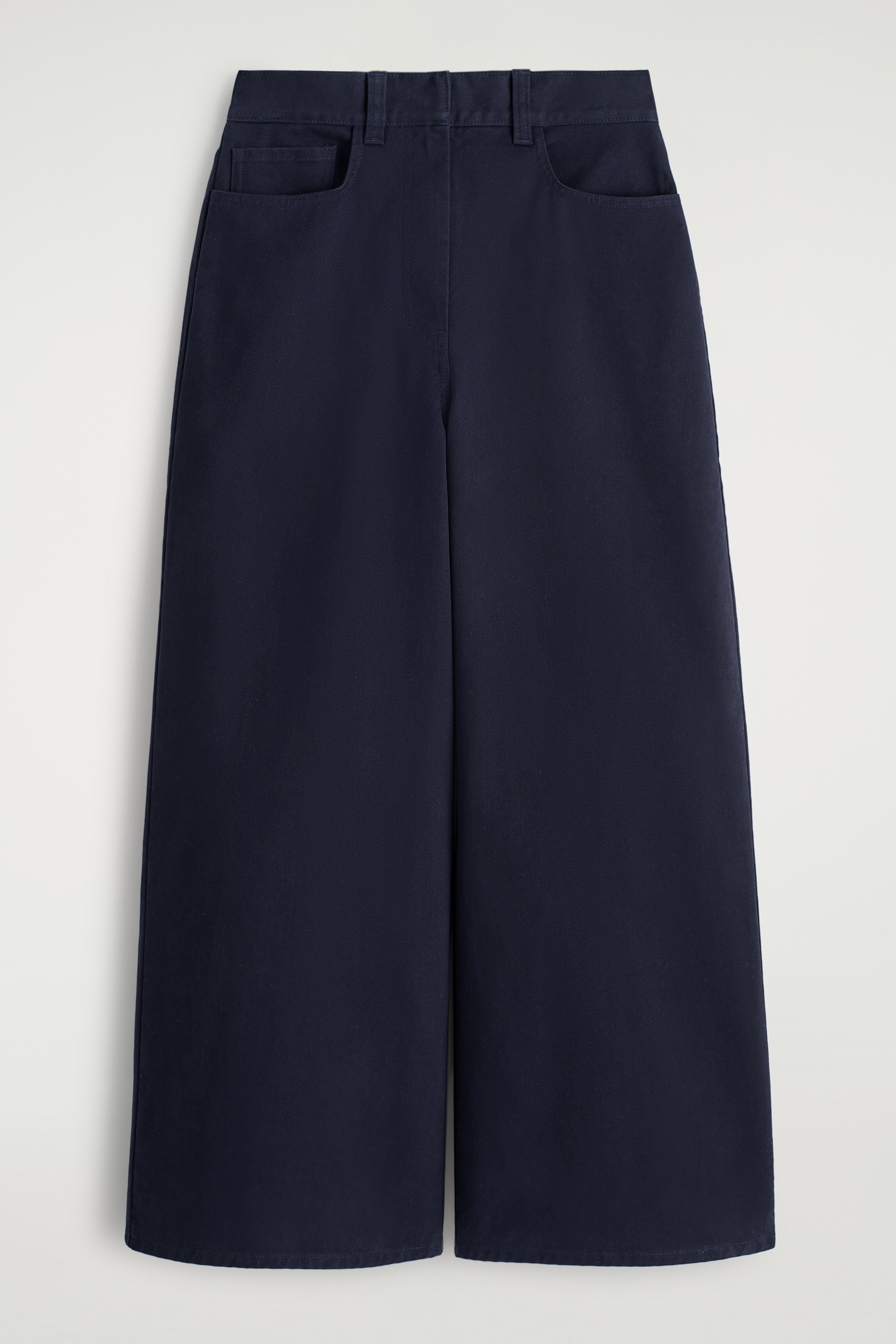 Größeres Bild anzeigen: VERKÜRZTE HOSE AUS BAUMWOLLE MIT WEITEM BEIN - NAVYBLAU - Ladies | H&M AT 5
