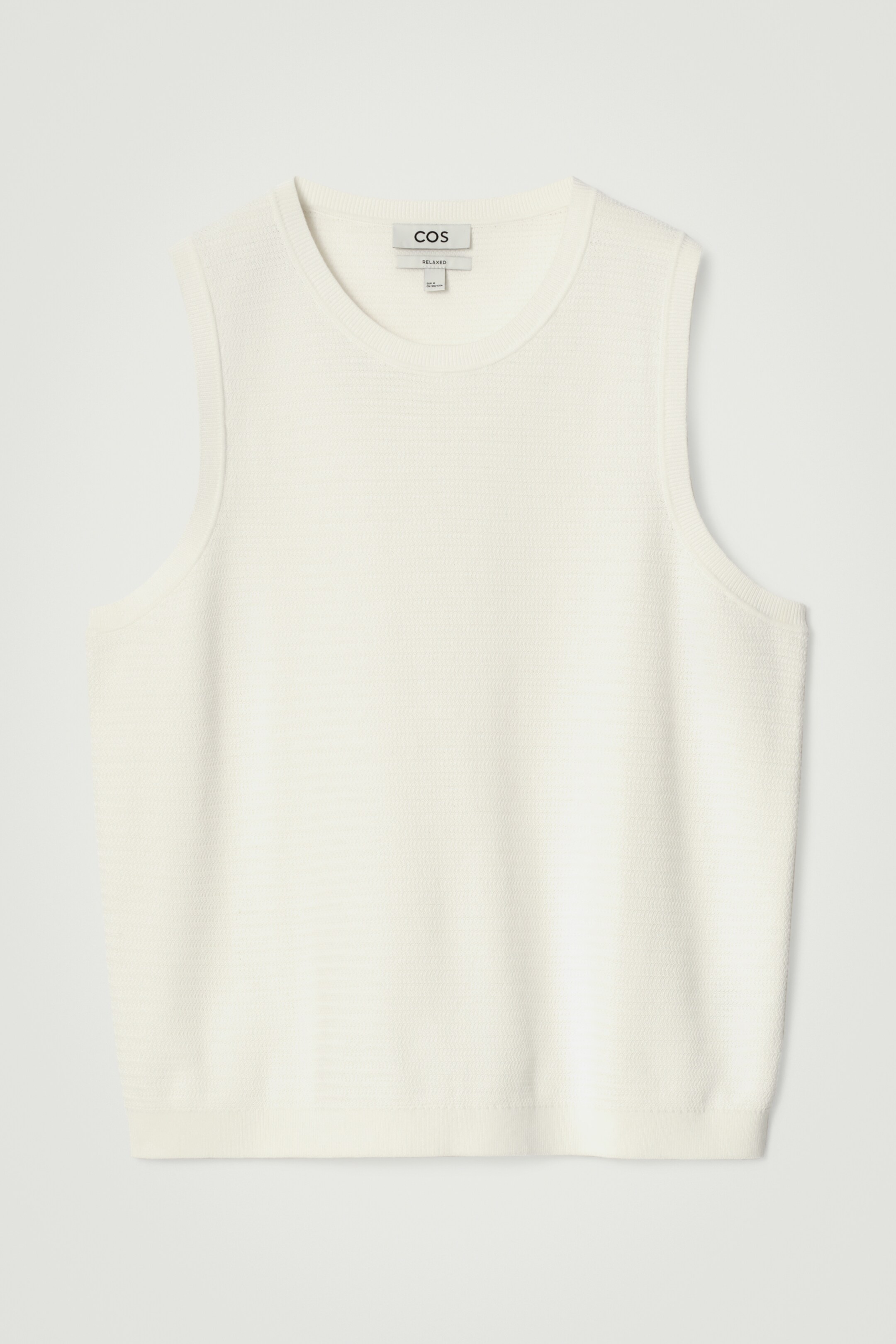 View larger image: TEXTURED KNITTED COTTON TANK TOP - OFF-WHITE - Men | H&M GB 6